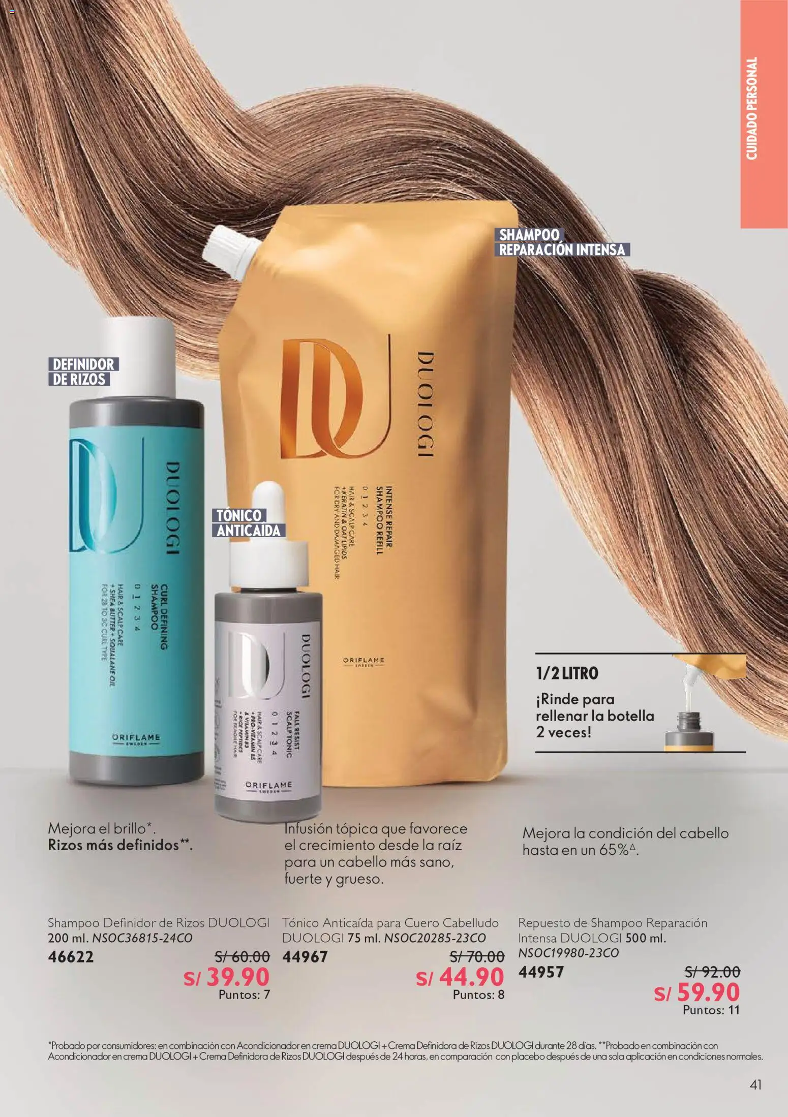 Catálogo Oriflame válido desde 01/08/2026 | Página: 41 | Productos: Shampoo, Acondicionador, Crema