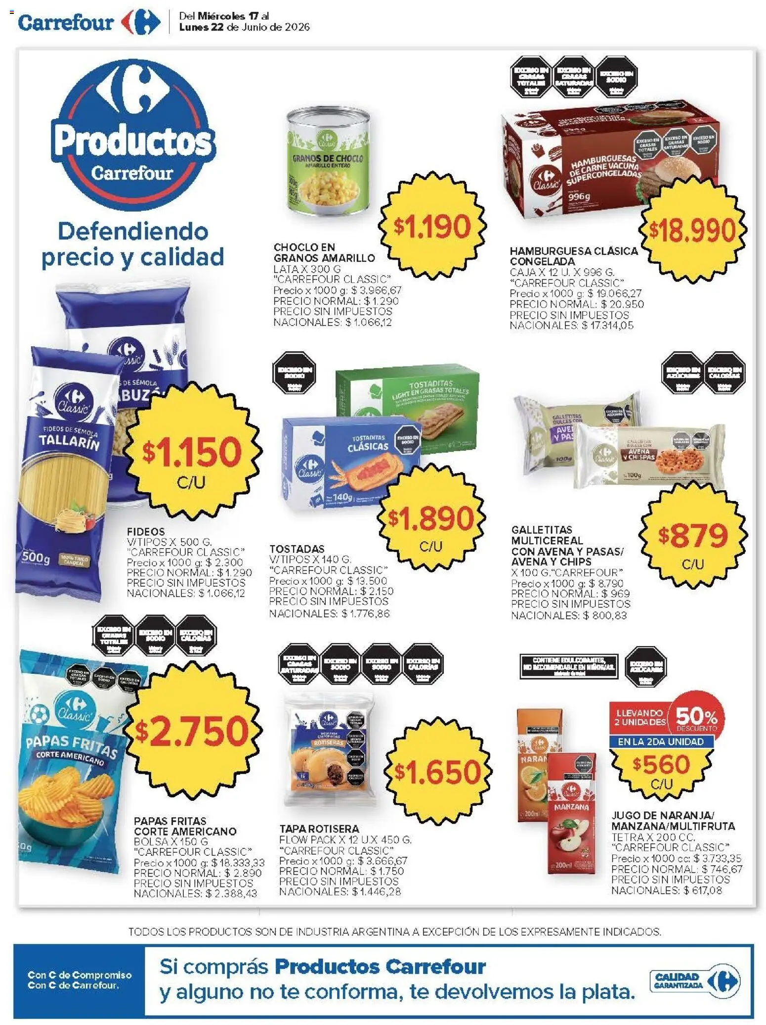 Carrefour - Carrefour Hiper │ válido desde el 17.06.2026 | Página: 18 | Productos: Choclo, Avena, Manzana, Fideos