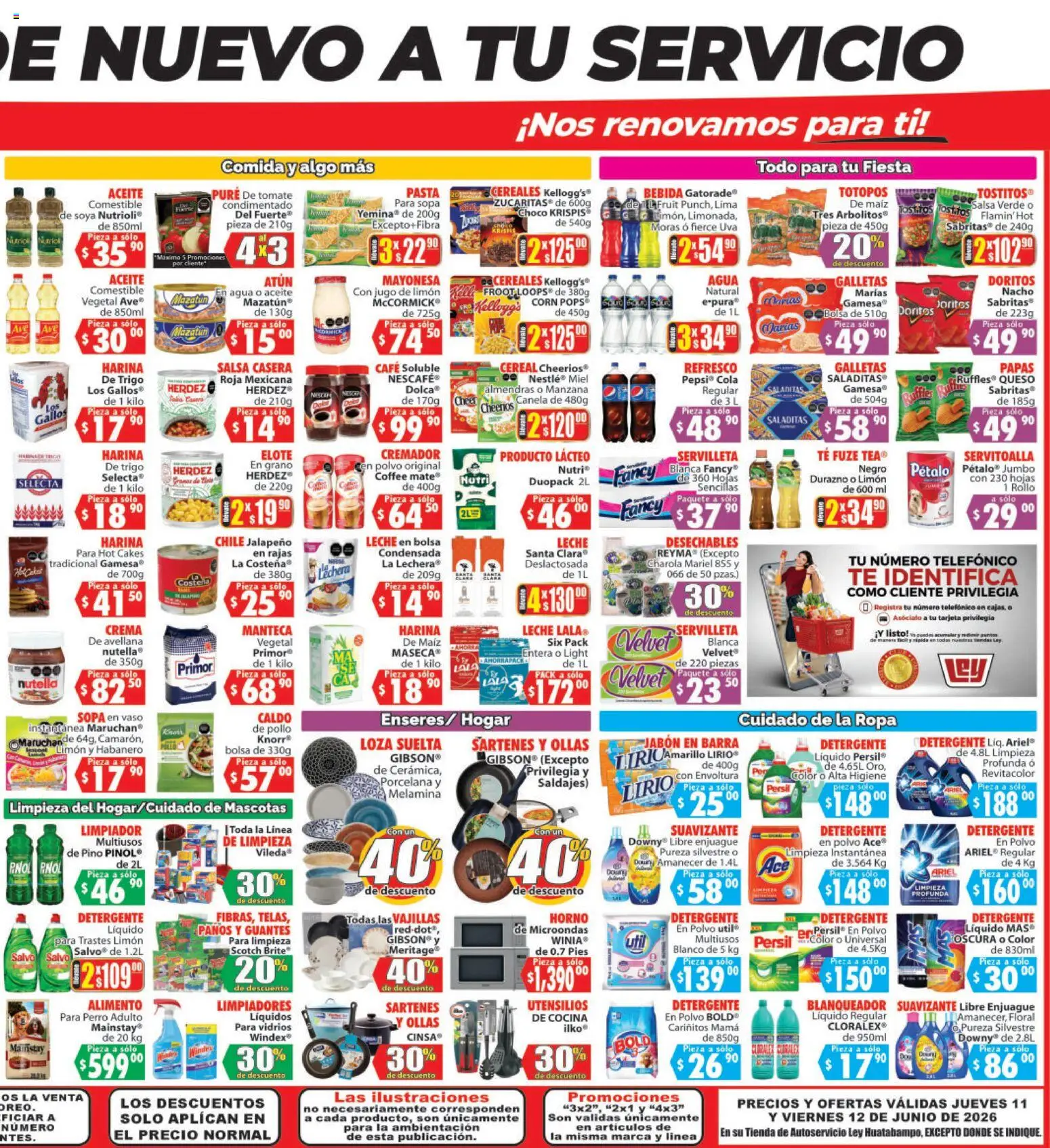 Nuevas ofertas de Casa Ley válidas en toda la República Mexicana desde el 11.06.2026. ¡Encuentra las mejores ofertas en Casa Ley folleto Huatabampo! | Página: 4 | Productos: Refresco, Guantes, Sopa, Aceite