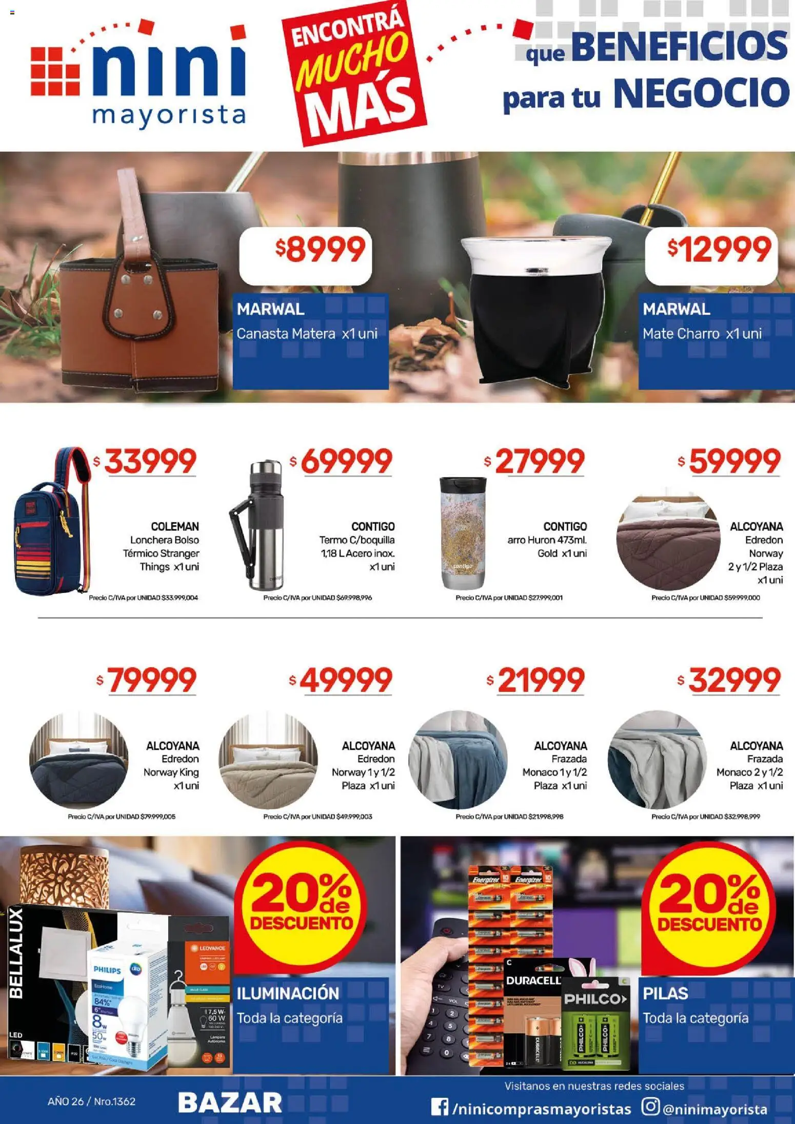 NINI Mayorista ofertas │ válido desde el 01.06.2026 | Página: 38 | Productos: Mate, Frazada, Pilas, Bolso