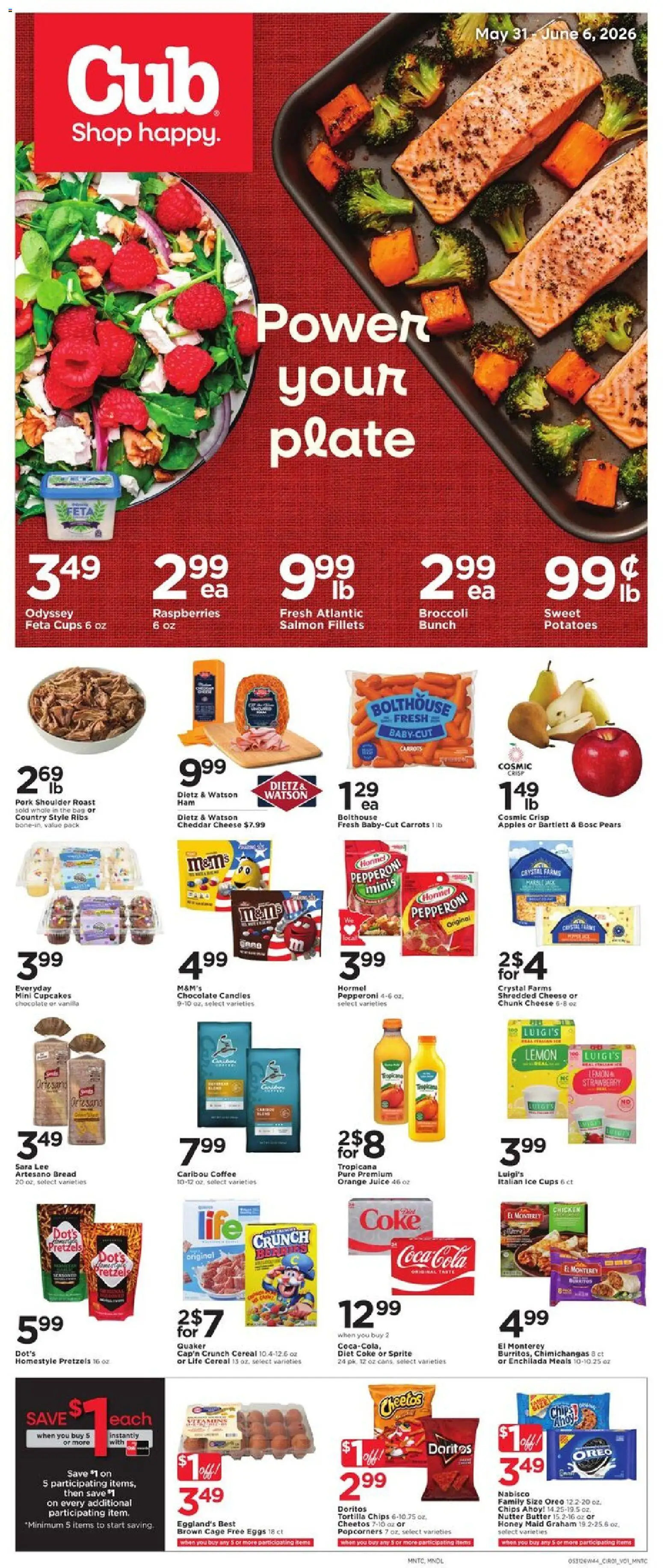 Cub Foods Weekly Savings - MN - valid from 31.05.2026 | Page: 1 | Products: Butter, Eggs, Coffee, Bag