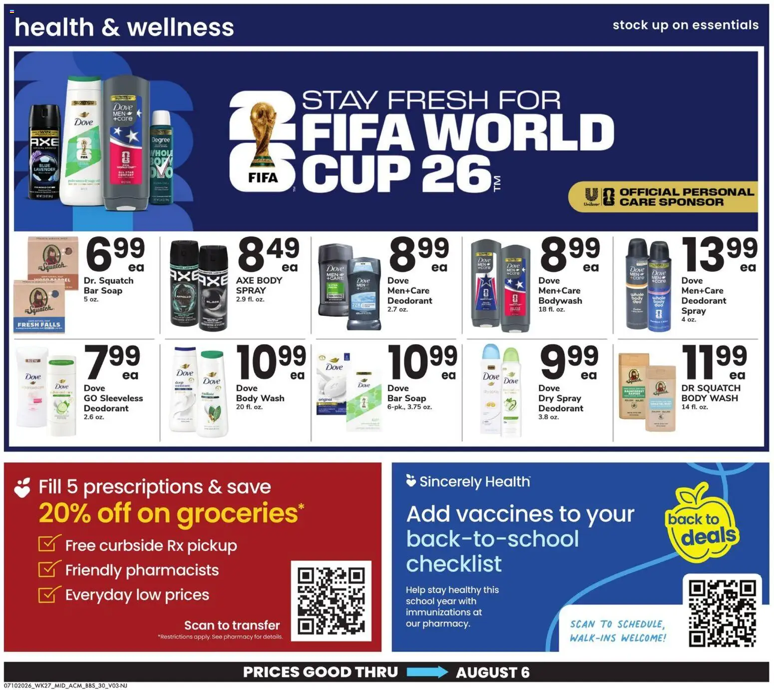 Acme Big Book of Savings - valid from 07/10/2026 | Page: 30 | Products: Soap, Deodorant, Bar Soap, Body Wash