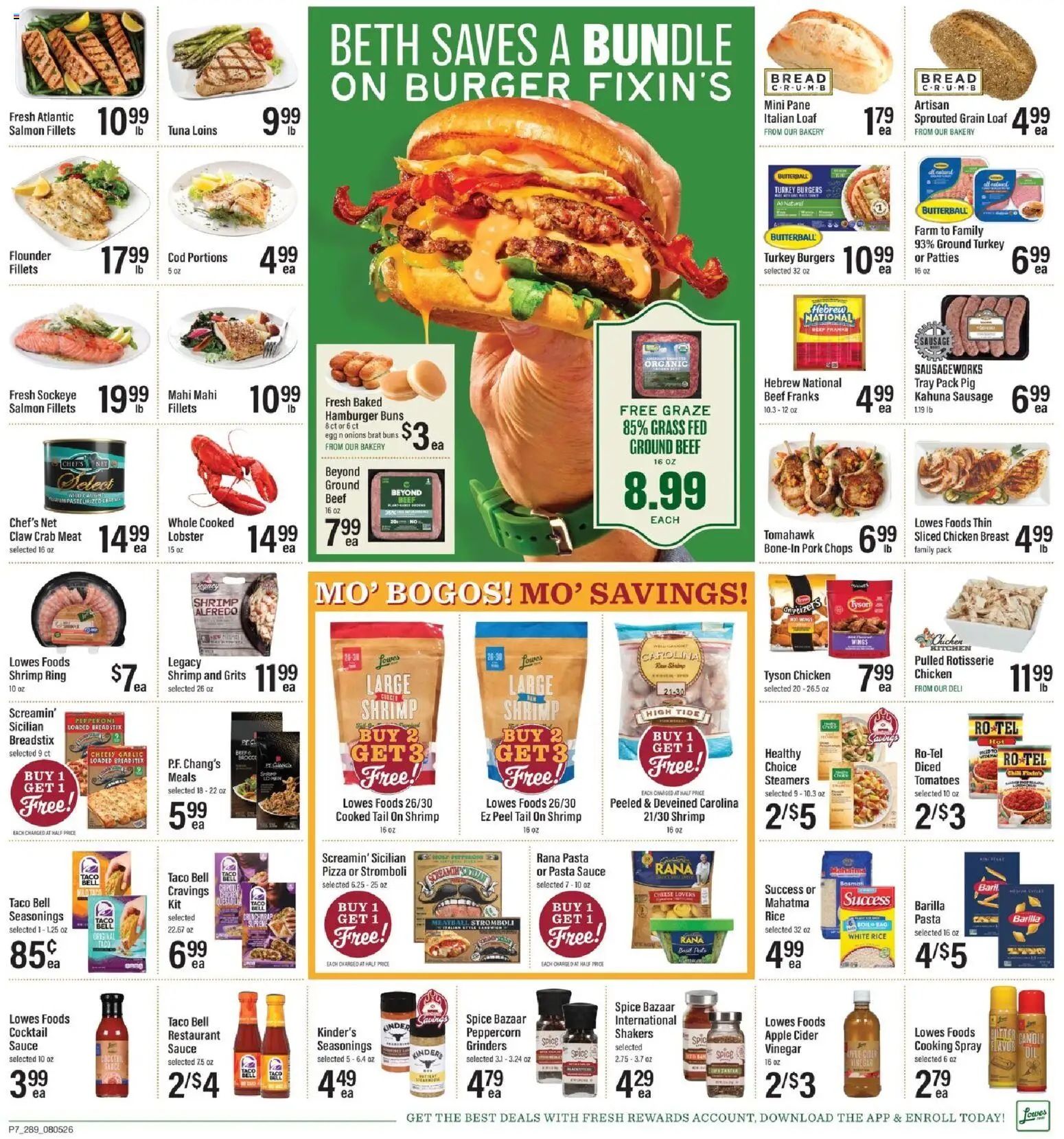 Lowes Foods Weekly Ad - GA - valid from 08/05/2026 | Page: 12 | Products: Vinegar, Pizza, Beef, Barilla