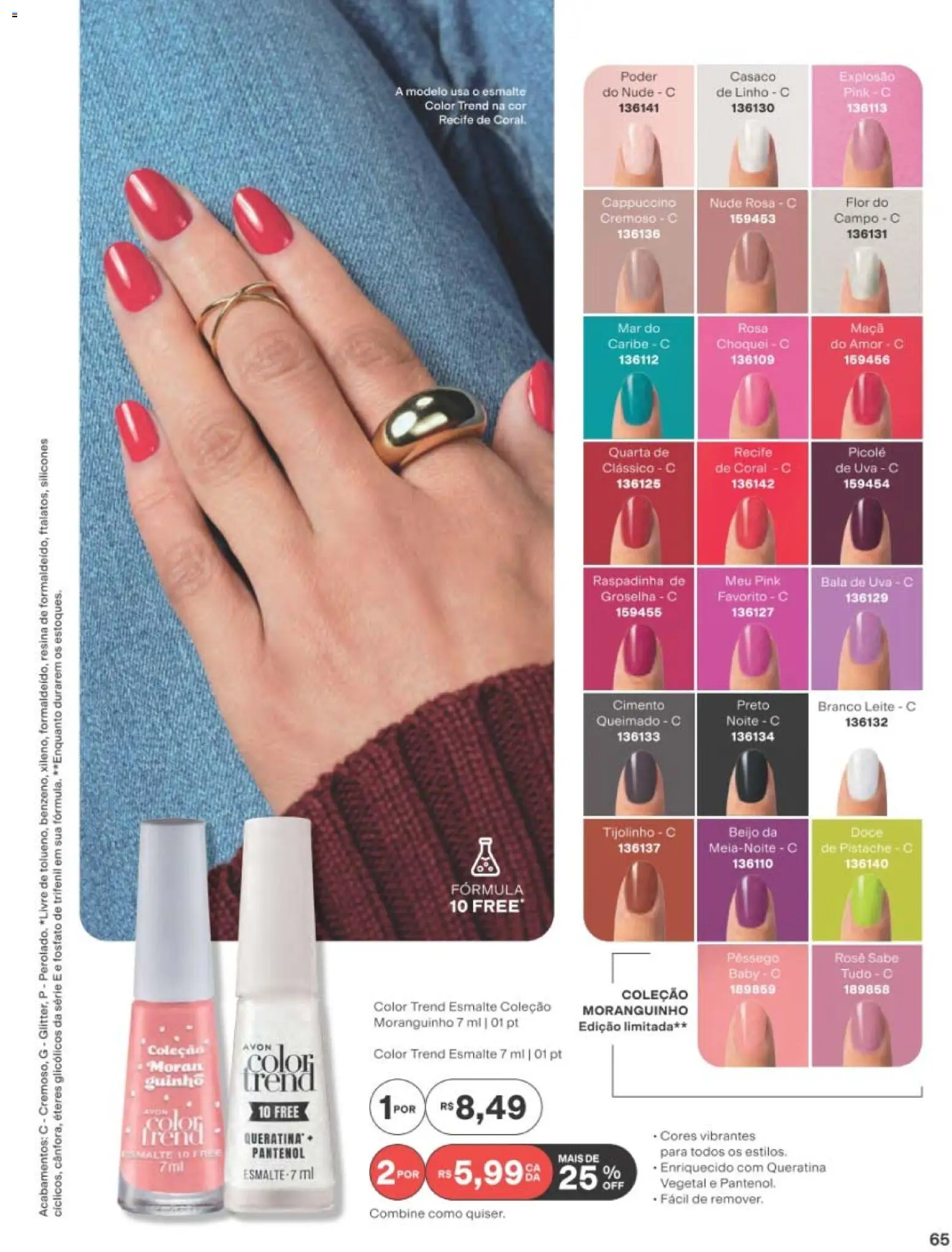 Avon Folheto - válido de 01/09/2026 | Página: 65 | Produtos: Pêssego, Leite, Casaco, Bala
