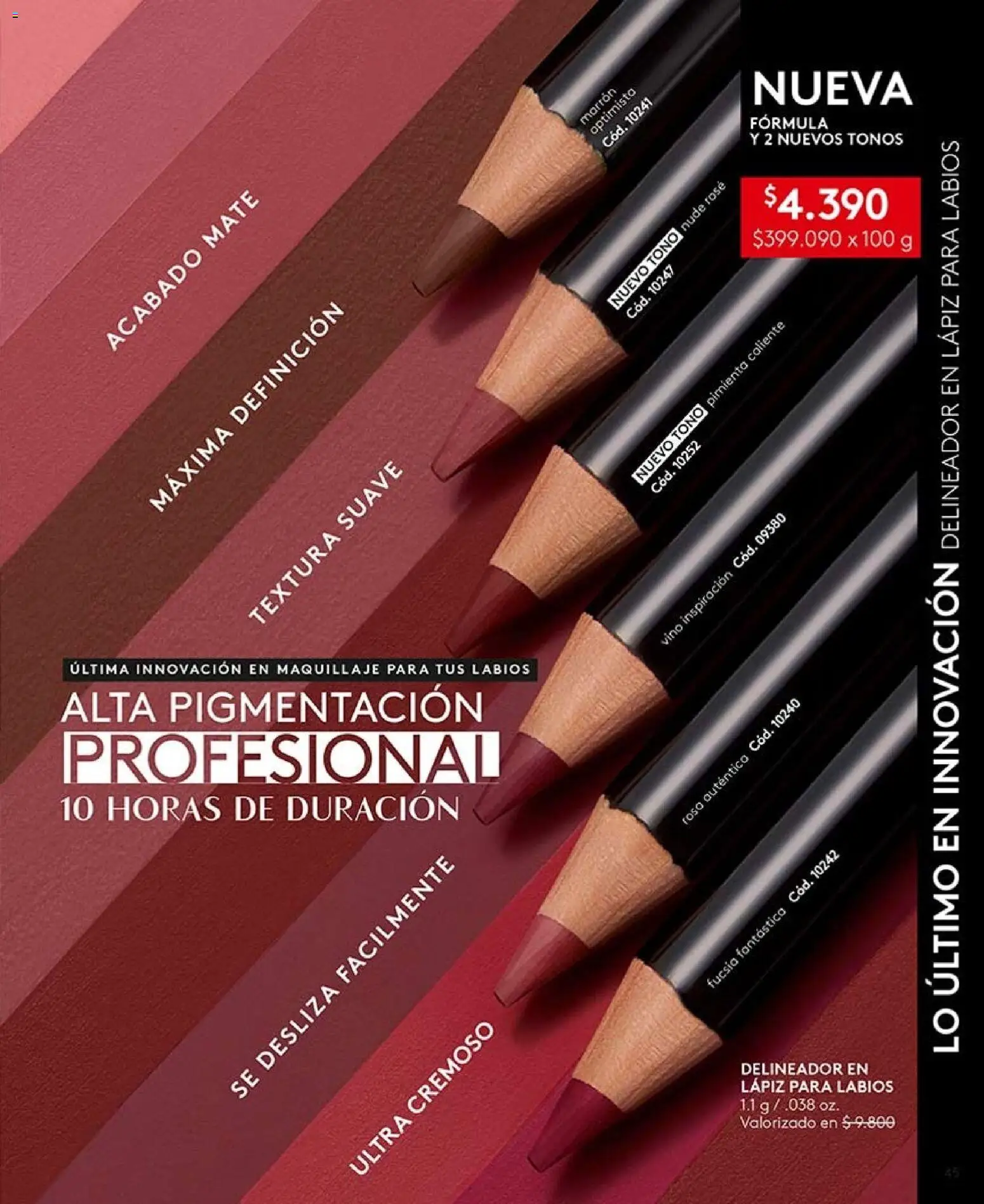 Catálogo Ésika Campaña 12 │ válido desde el 06.07.2026 | Página: 45 | Productos: Pimienta, Maquillaje, Delineador, Vino
