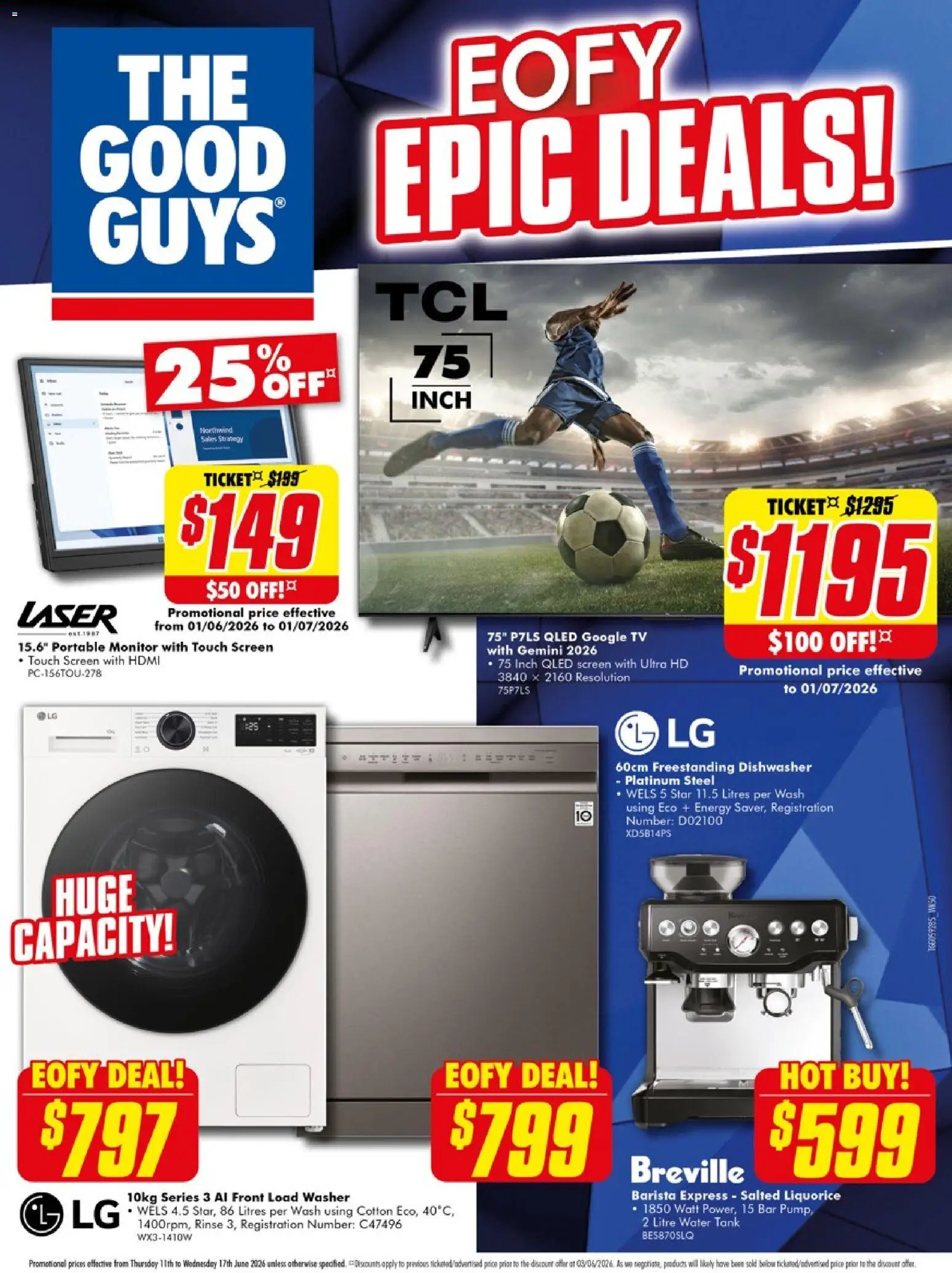 The Good Guys catalogue - valid from 10.06.2026 | Page: 23 | Products: Water, Tv, Portable, Screen