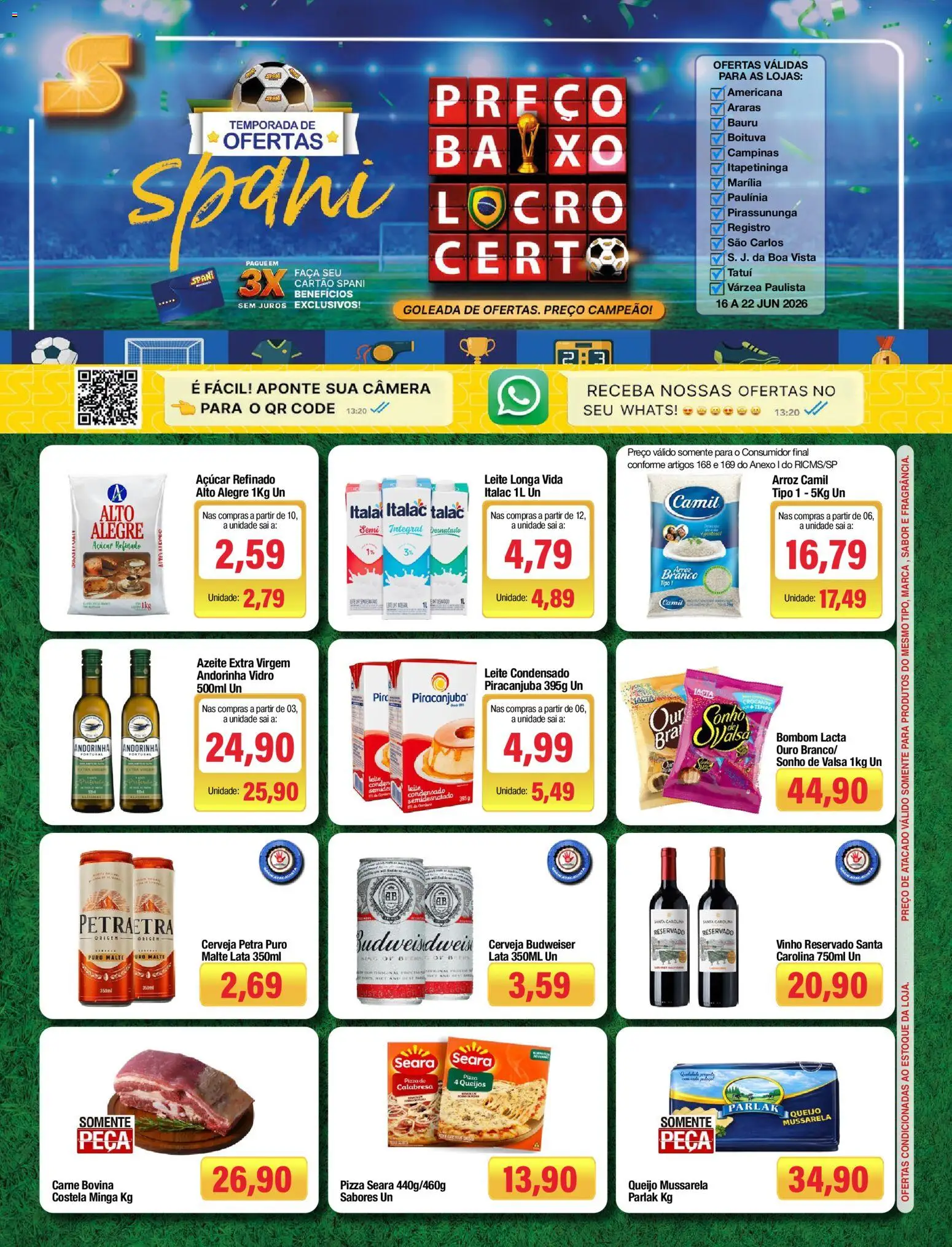 Spani Atacadista Folheto - válido de 16.06.2026 | Página: 1 | Produtos: Faca, Vinho, Azeite, Bombom