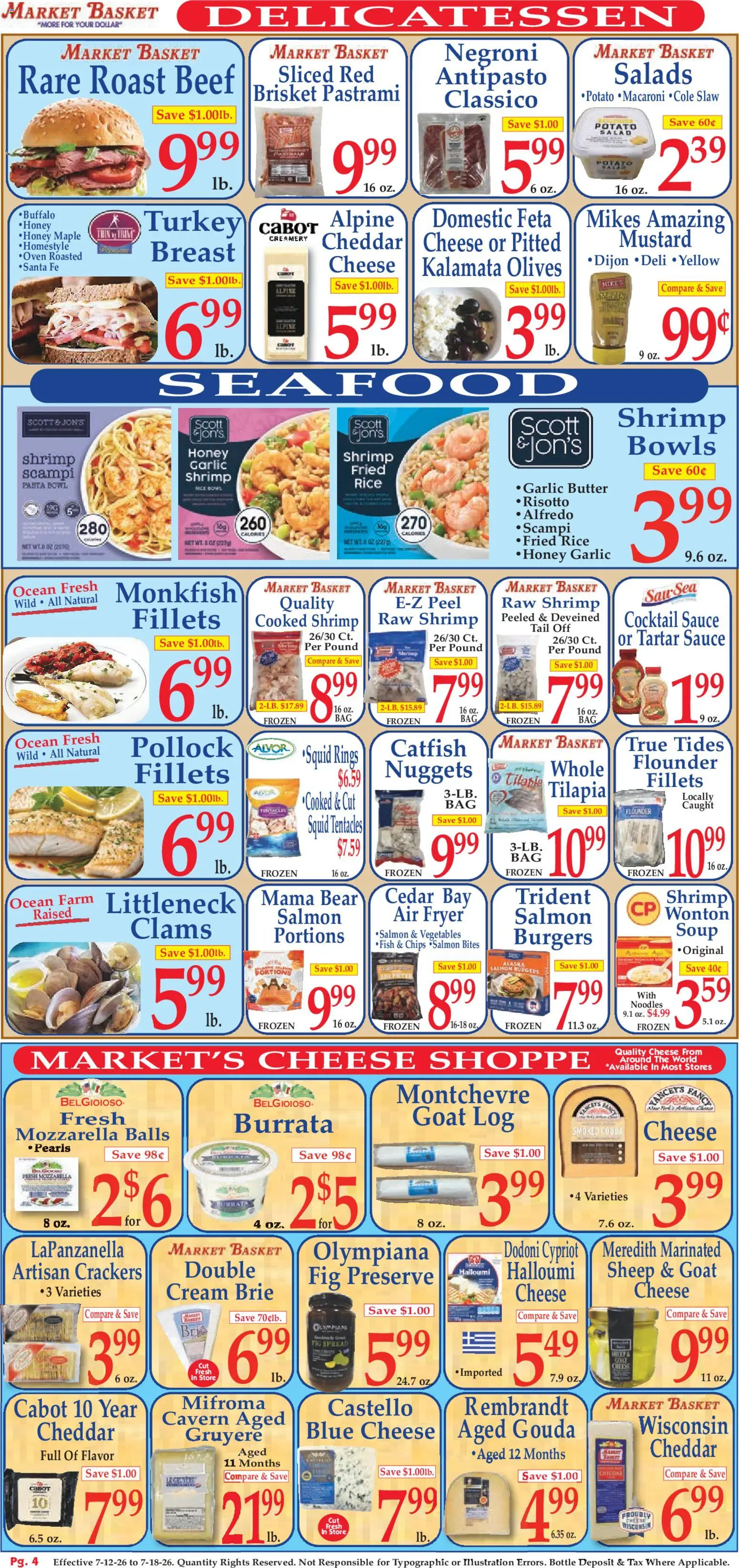 Market Basket Ad - valid from 07/12/2026 | Page: 4 | Products: Basket, Cream, Sauce, Oven