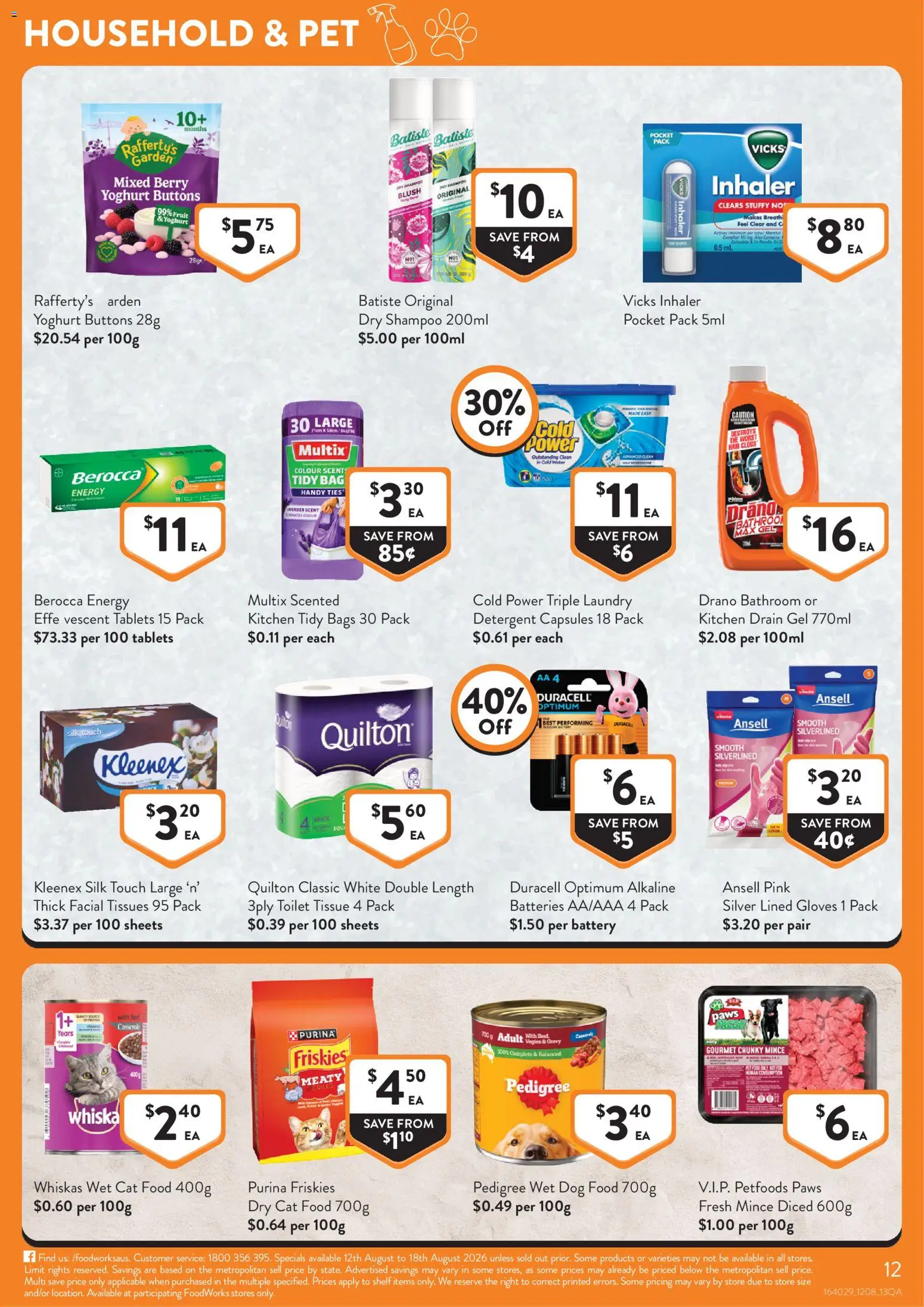 Foodworks catalogue - valid from 12/08/2026 | Page: 12 | Products: Shelf, Blush, Beef, Dog food