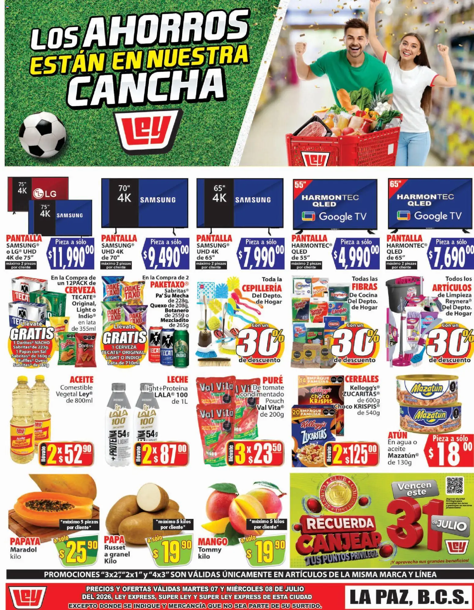 Nuevas ofertas de Casa Ley válidas en toda la República Mexicana desde el 07/07/2026. ¡Encuentra las mejores ofertas en Casa Ley folleto Autoservicio Casa Blanca! | Página: 2 | Productos: Atún, Tomate, Mango, Té