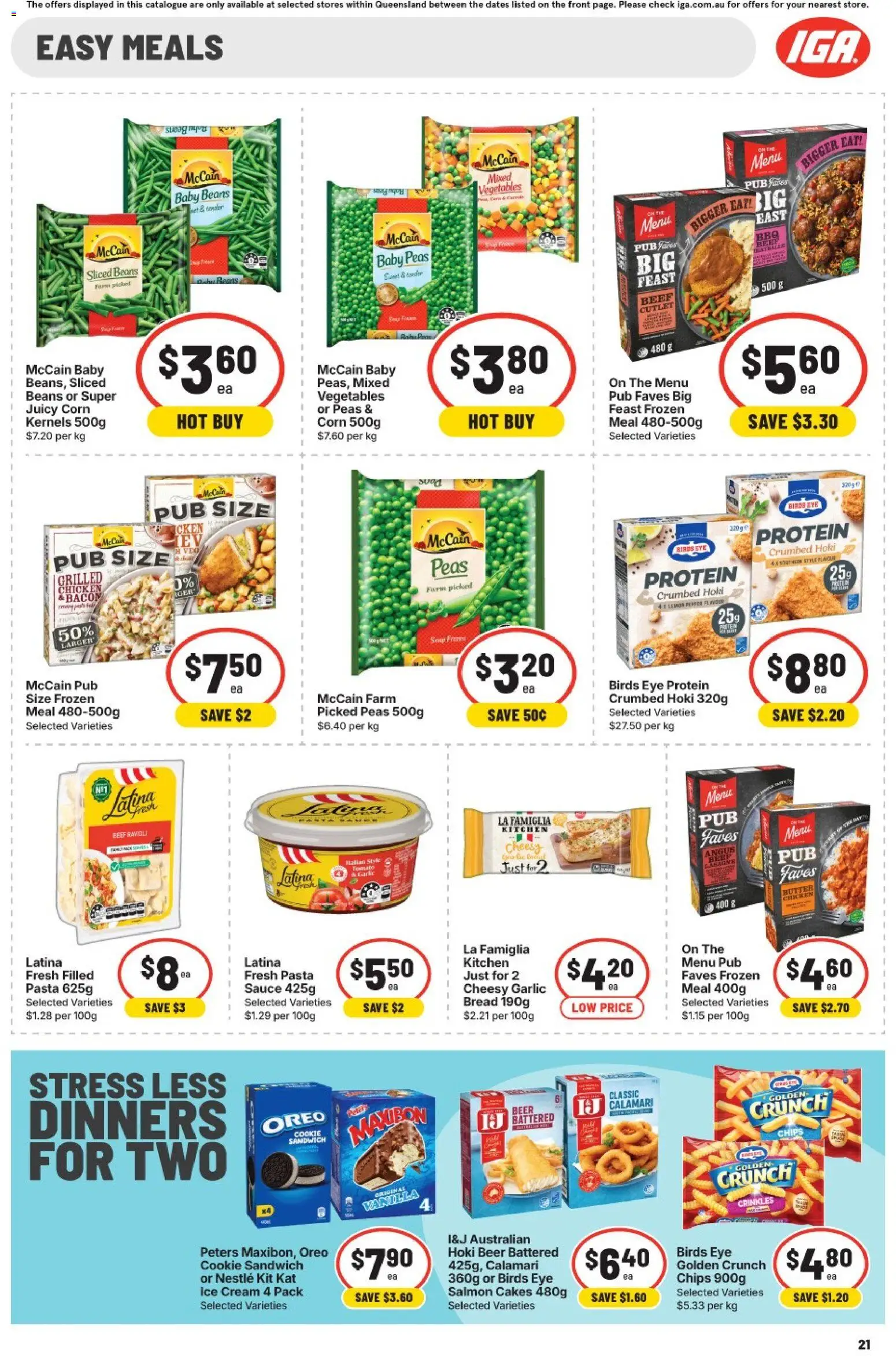 IGA catalogue - valid from 01/07/2026 | Page: 21 | Products: Bread, Chicken, Pasta, Sauce