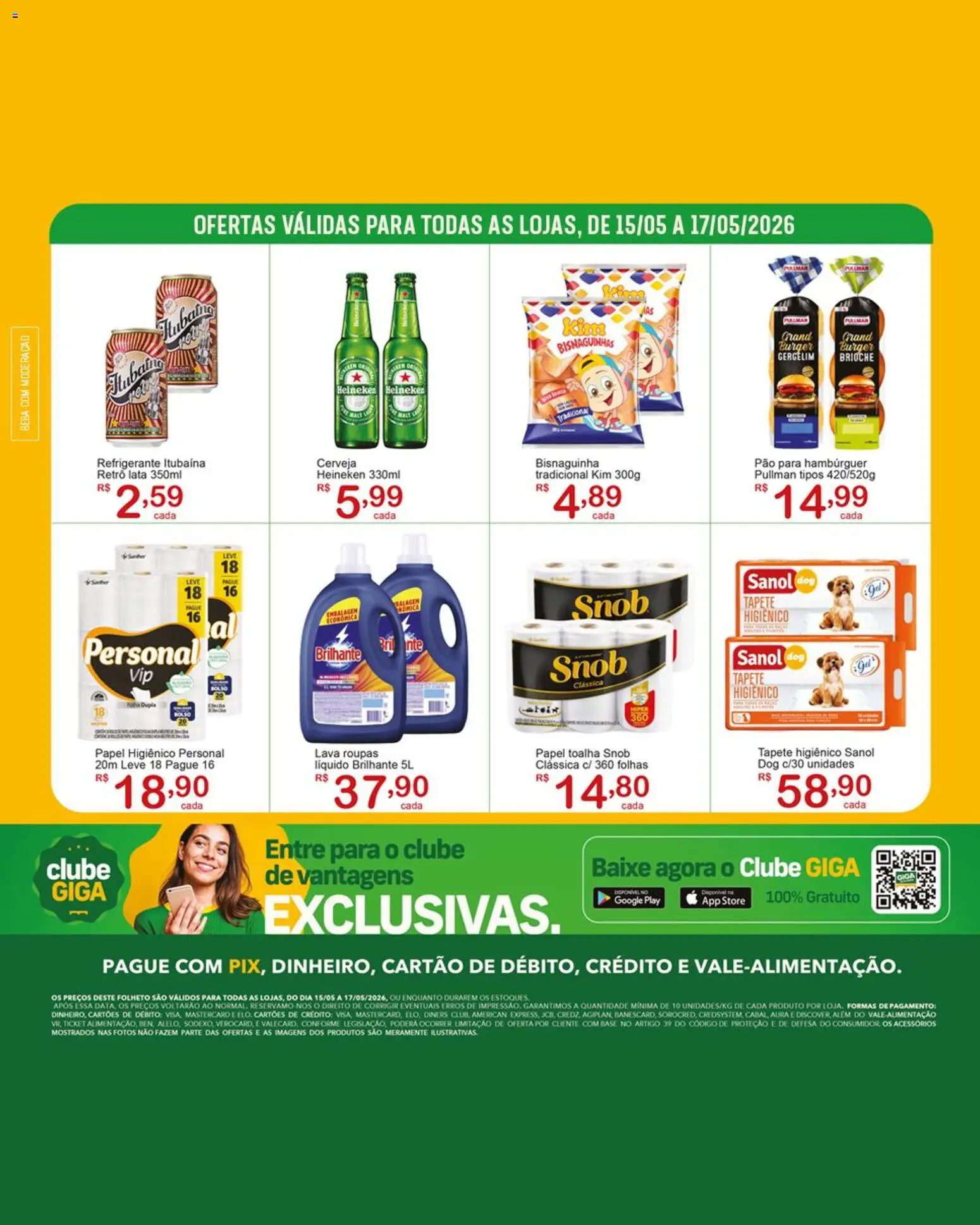 GIGA Atacado Folheto - válido de 15.05.2026 | Página: 3 | Produtos: Papel toalha, Base, Tapete higiênico, Heineken