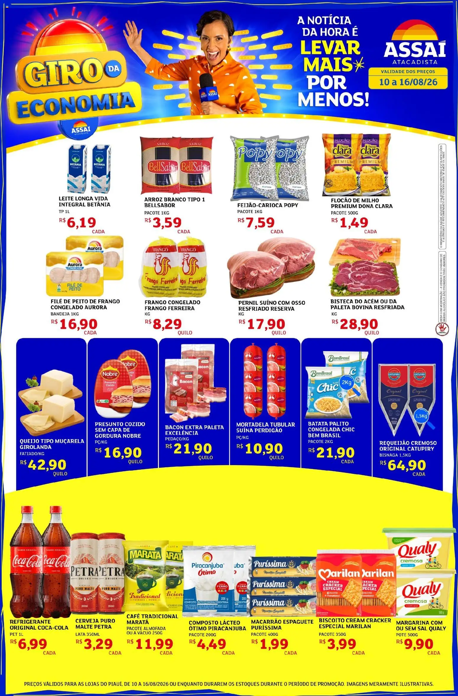 Assaí Atacadista Folheto - válido de 10/08/2026 | Página: 1 | Produtos: Cola, Catupiry, Pernil suíno, Bacon
