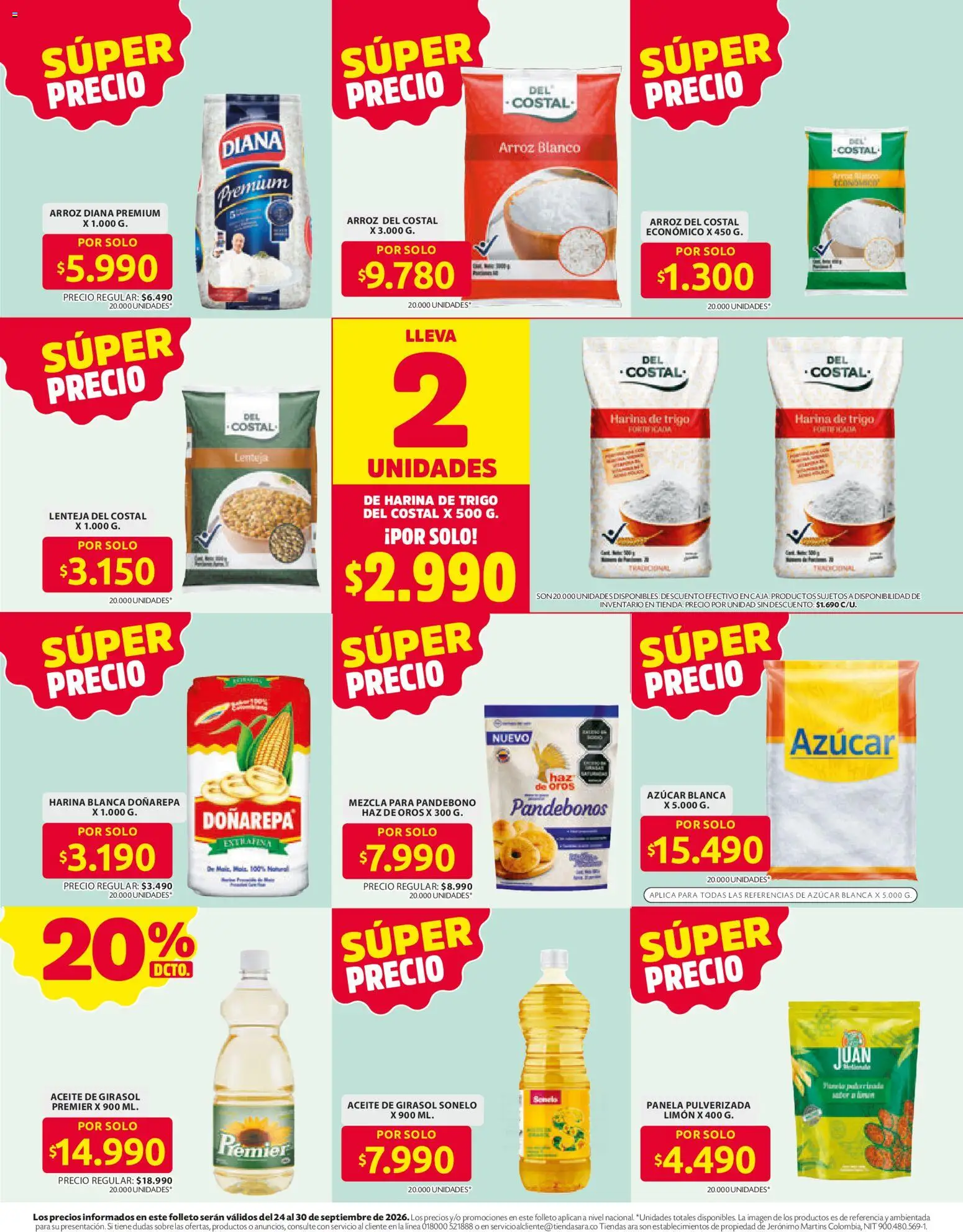 Ara revista - valida desde el 24/08/2026 | Página: 8 | Productos: Arroz, Aceite de girasol, Lenteja, Aceite