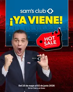 Vista previa de Sam's Club Hot Sale aviso, nuevo folleto de la tienda, válido en México a partir del 12.05.2026