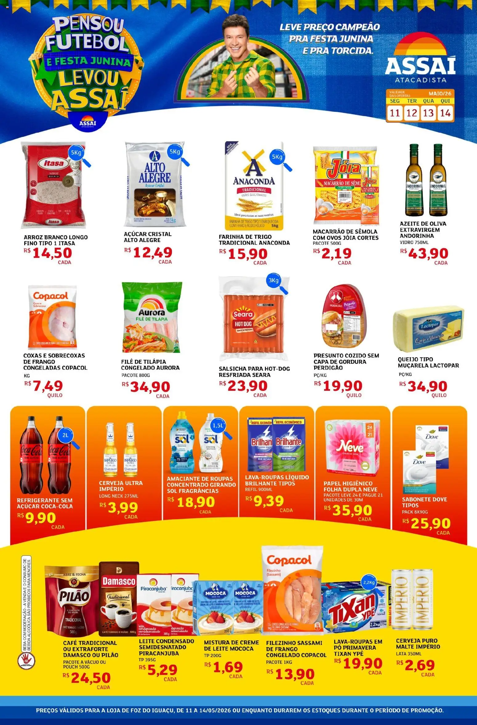 Assaí Atacadista Folheto - válido de 11.05.2026 | Página: 1 | Produtos: Coco, Salsicha, Ovos, Macarrão