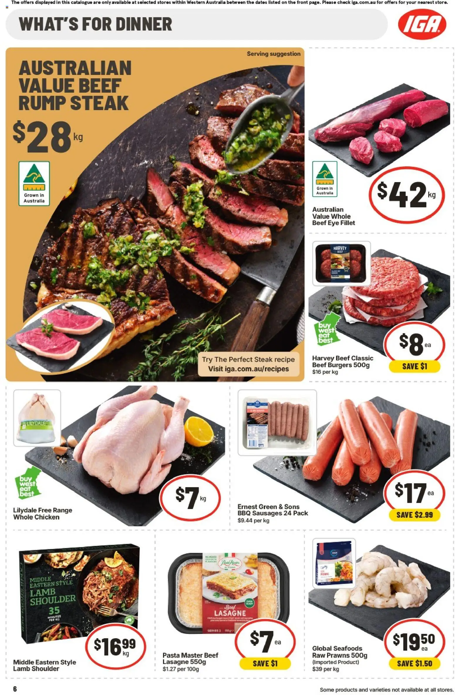IGA catalogue - valid from 06.05.2026 | Page: 7 | Products: Chicken, Lamb, Pasta, Steak