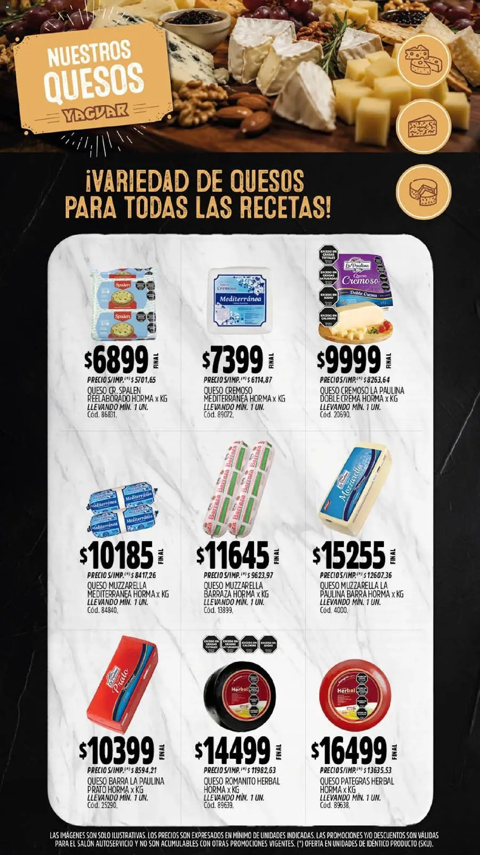 Yaguar - Oferta Semanal Neuquen │ válido desde el 28/09/2026 | Página: 7 | Productos: Mozzarella, Muzzarella, Queso, Crema
