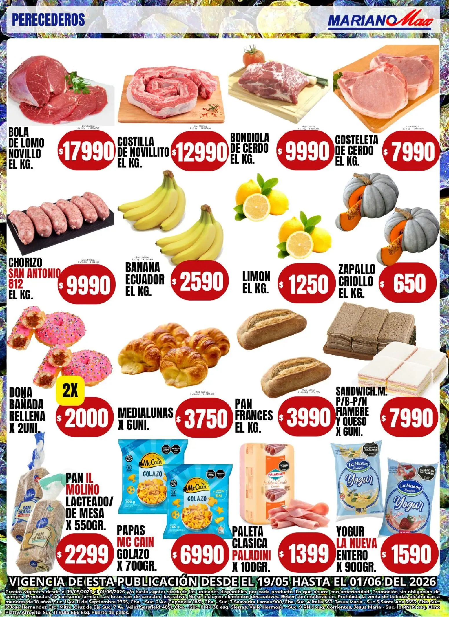 Mariano Max - Catálogo │ válido desde el 20.05.2026 | Página: 5 | Productos: Mesa, Banana, Zapallo, Pan