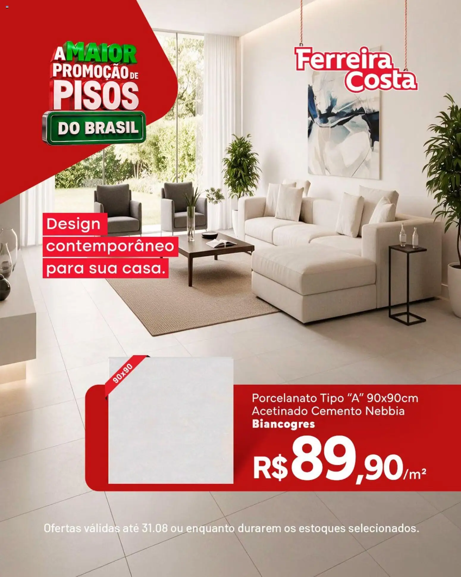Ferreira Costa Folheto - válido de 18/08/2026 | Página: 3 | Produtos: Porcelanato