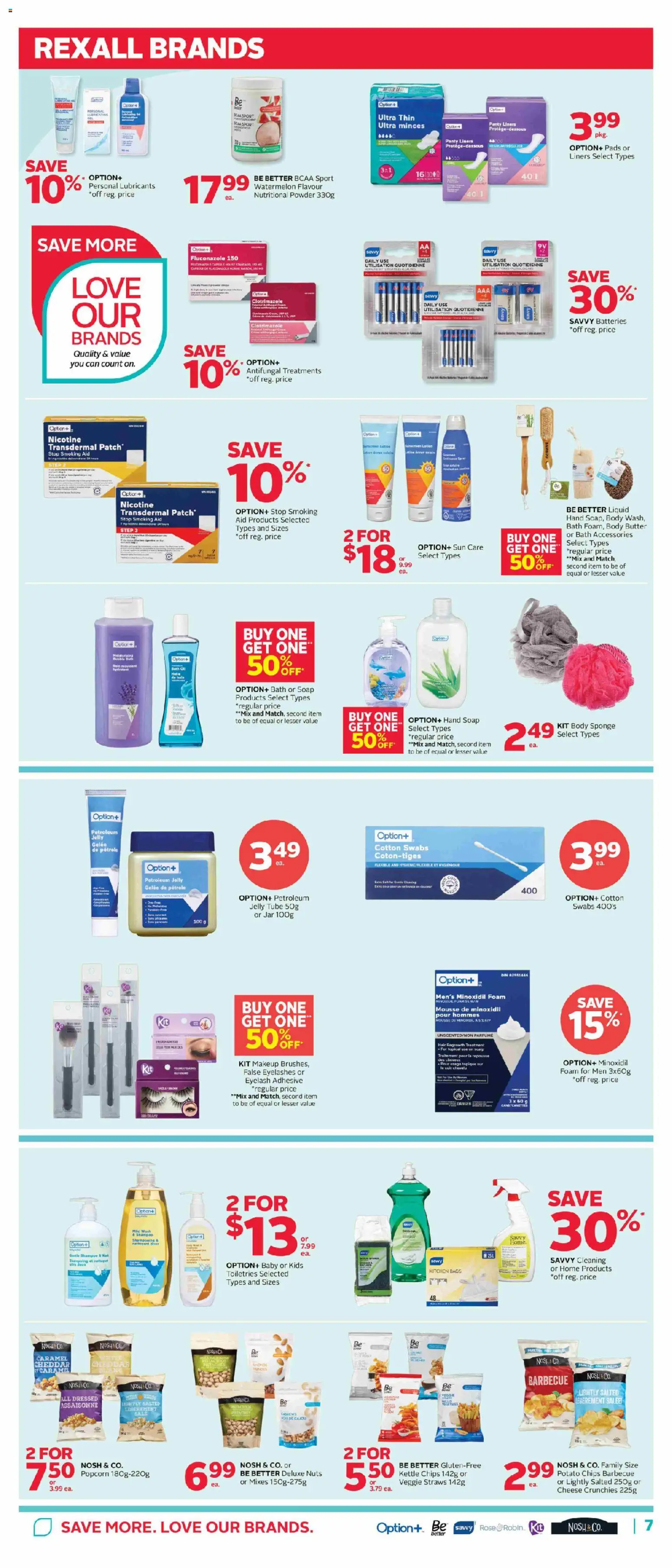 Rexall flyer valid from 05.06.2026 | Page: 14 | Products: Chips, Sponge, Soap, Bath