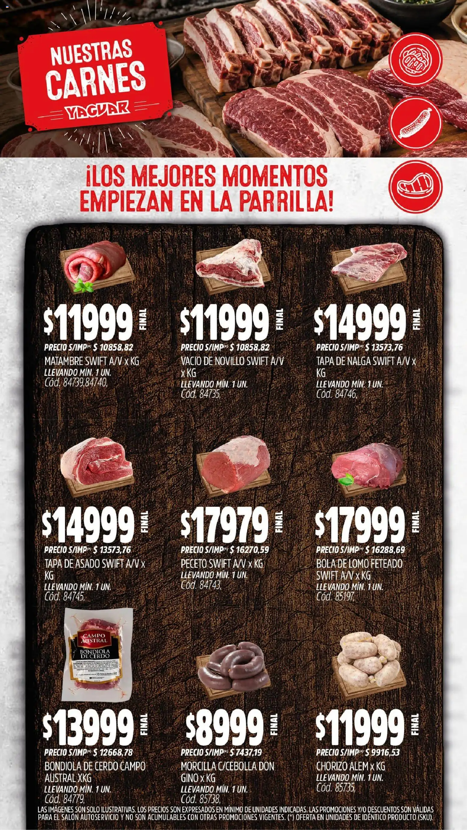 Yaguar - Oferta Semanal Córdoba │ válido desde el 31/08/2026 | Página: 7 | Productos: Lomo, Parrilla, Chorizo, Morcilla