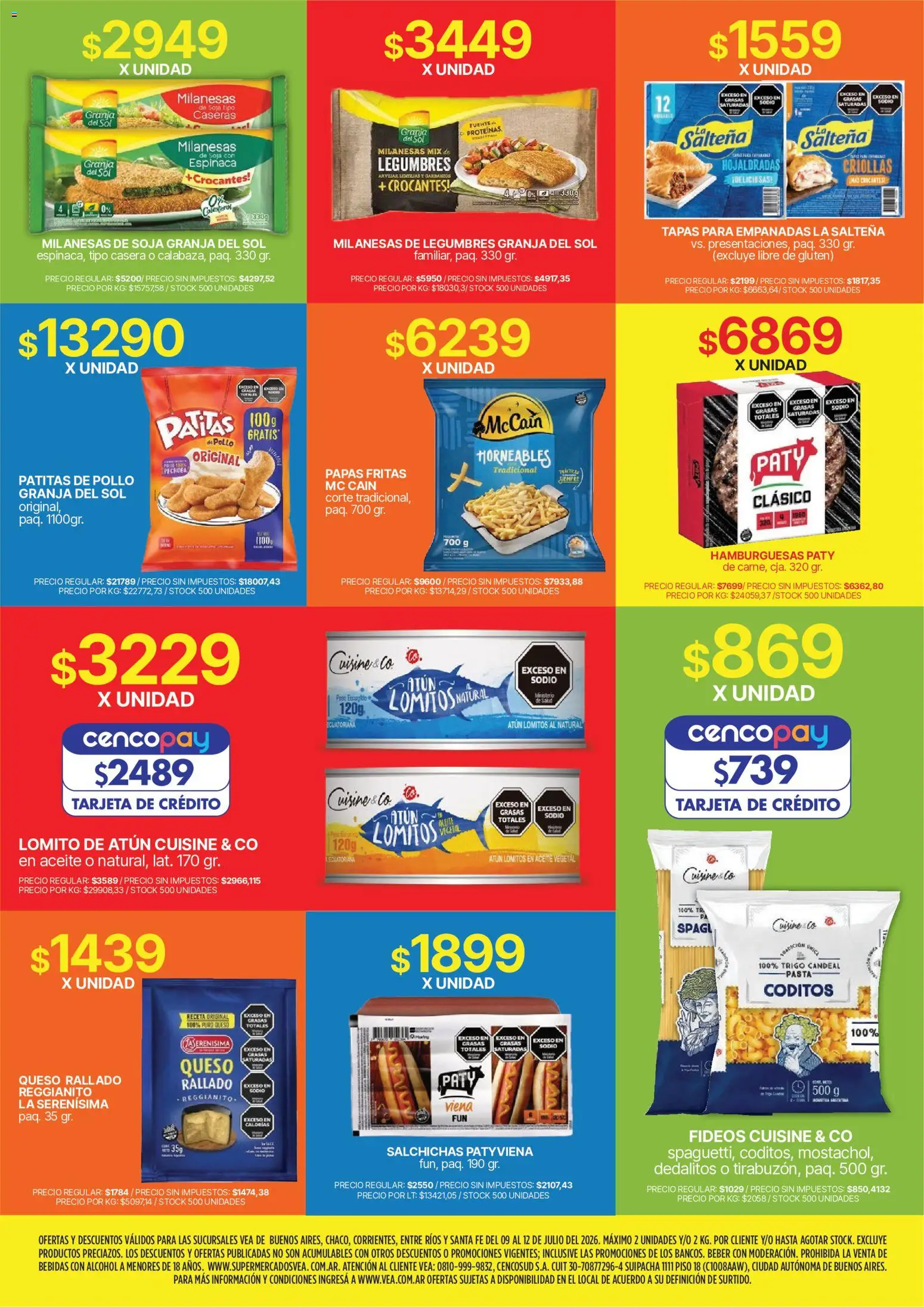 Vea - Fin de semana de ahorro | BA Nea │ válido desde el 09/07/2026 | Página: 4 | Productos: Pollo, Aceite, Fuente, Espinaca