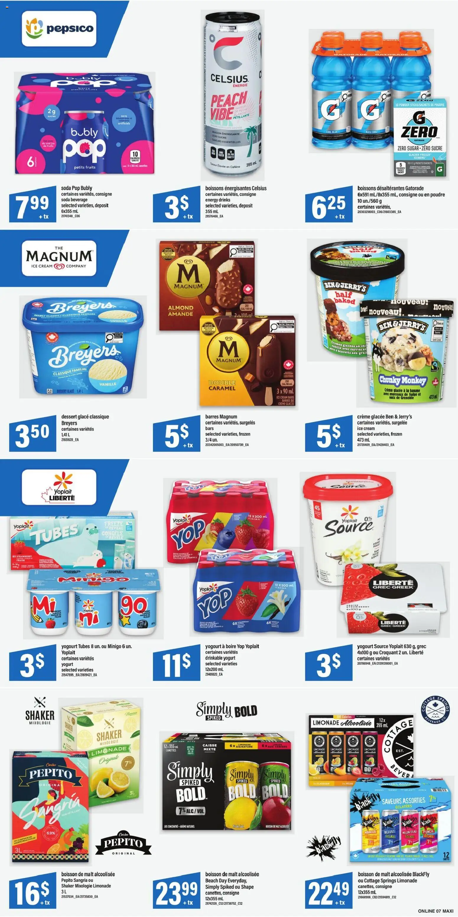 Maxi flyer valid from 11.06.2026 | Page: 12 | Products: Cream, Ice cream, Powder, Yogurt