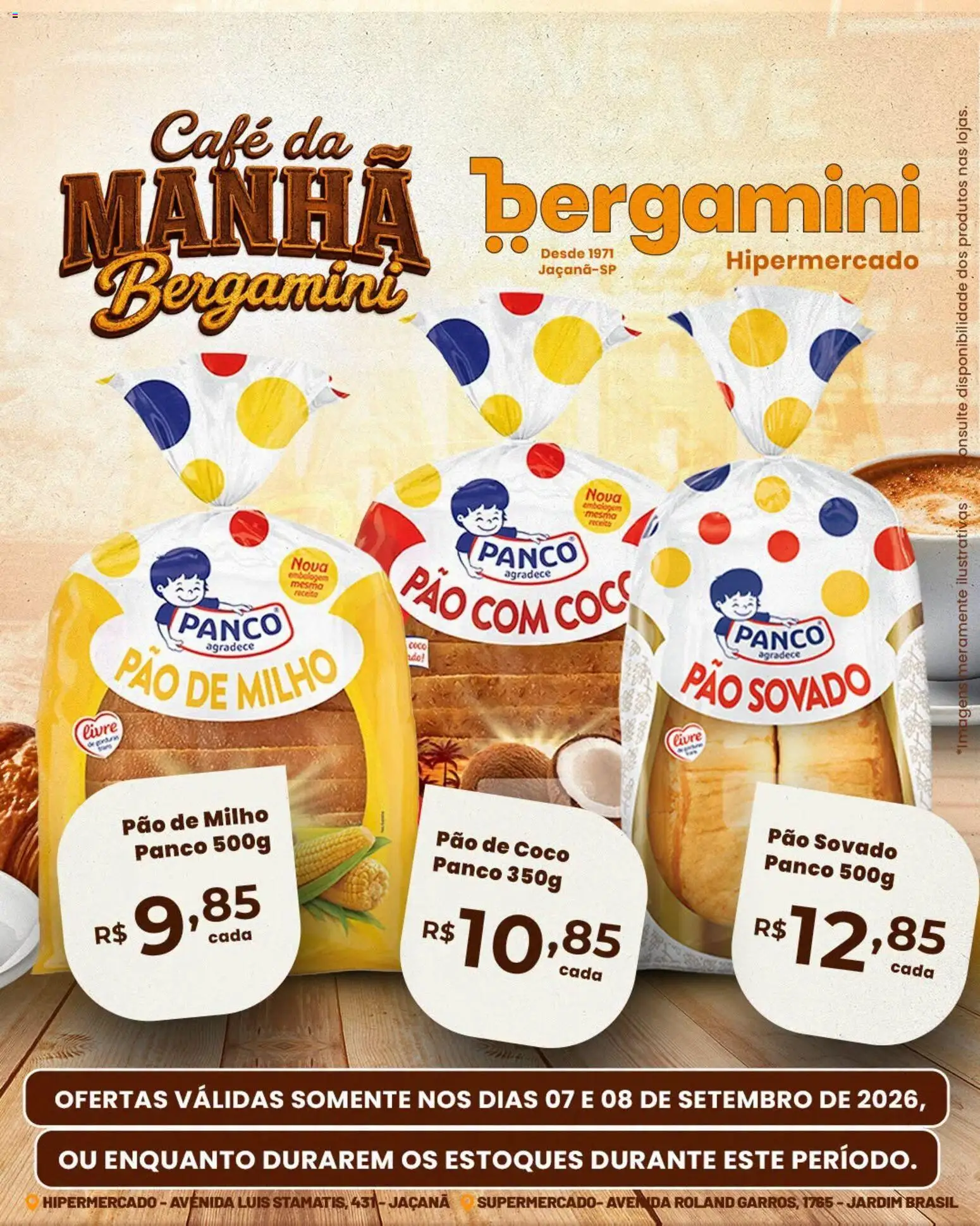 Supermercado Bergamini Folheto - válido de 07/09/2026 | Página: 11 | Produtos: Coco, Pão, Café, Milho