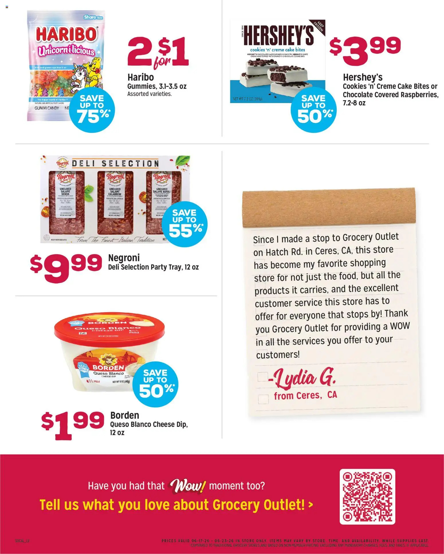 Grocery Outlet Weekly Ad - CA - valid from 17.06.2026 | Page: 3 | Products: Cheese, Chocolate, Cookies