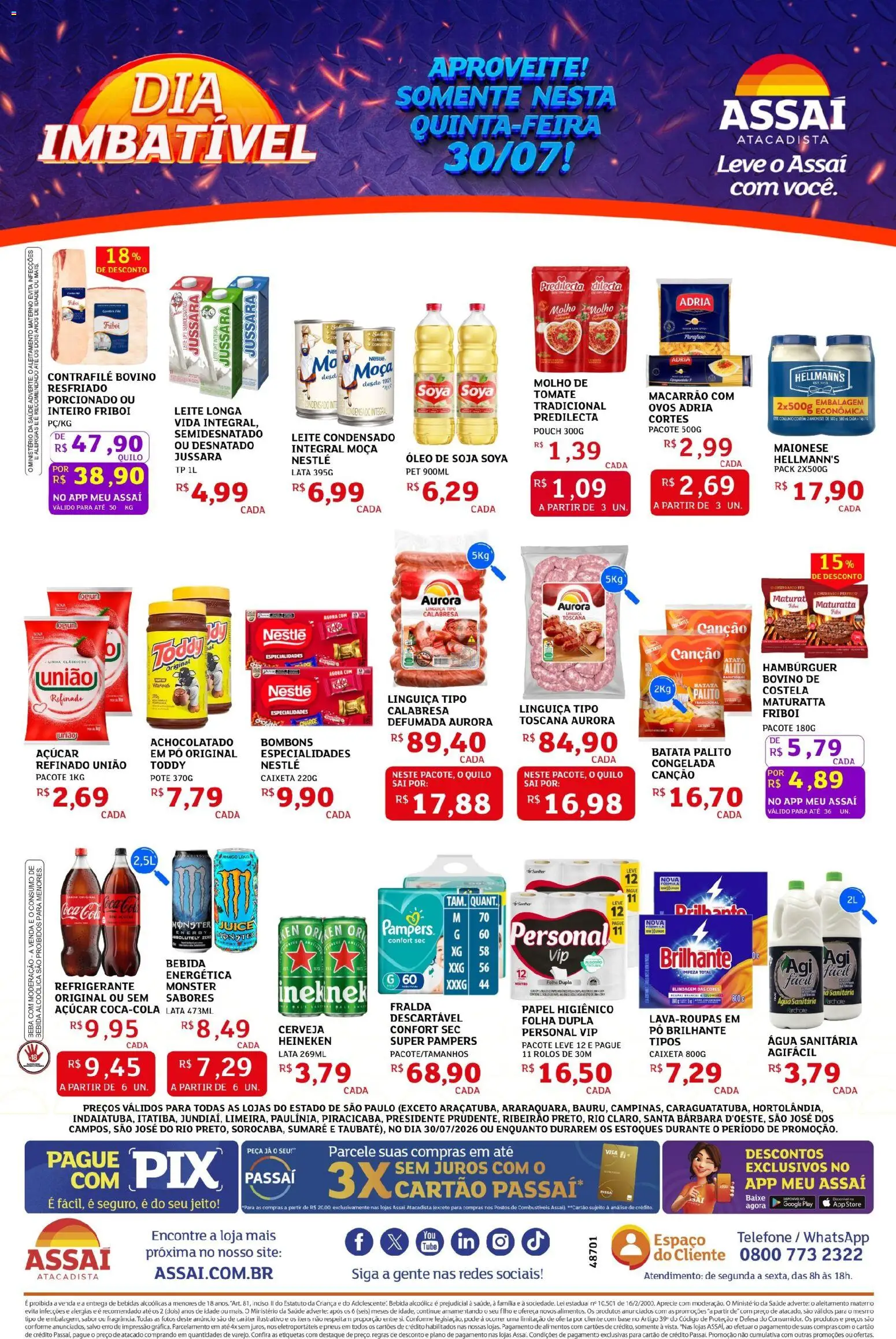 Assaí Atacadista Folheto - válido de 30/07/2026 | Página: 1
