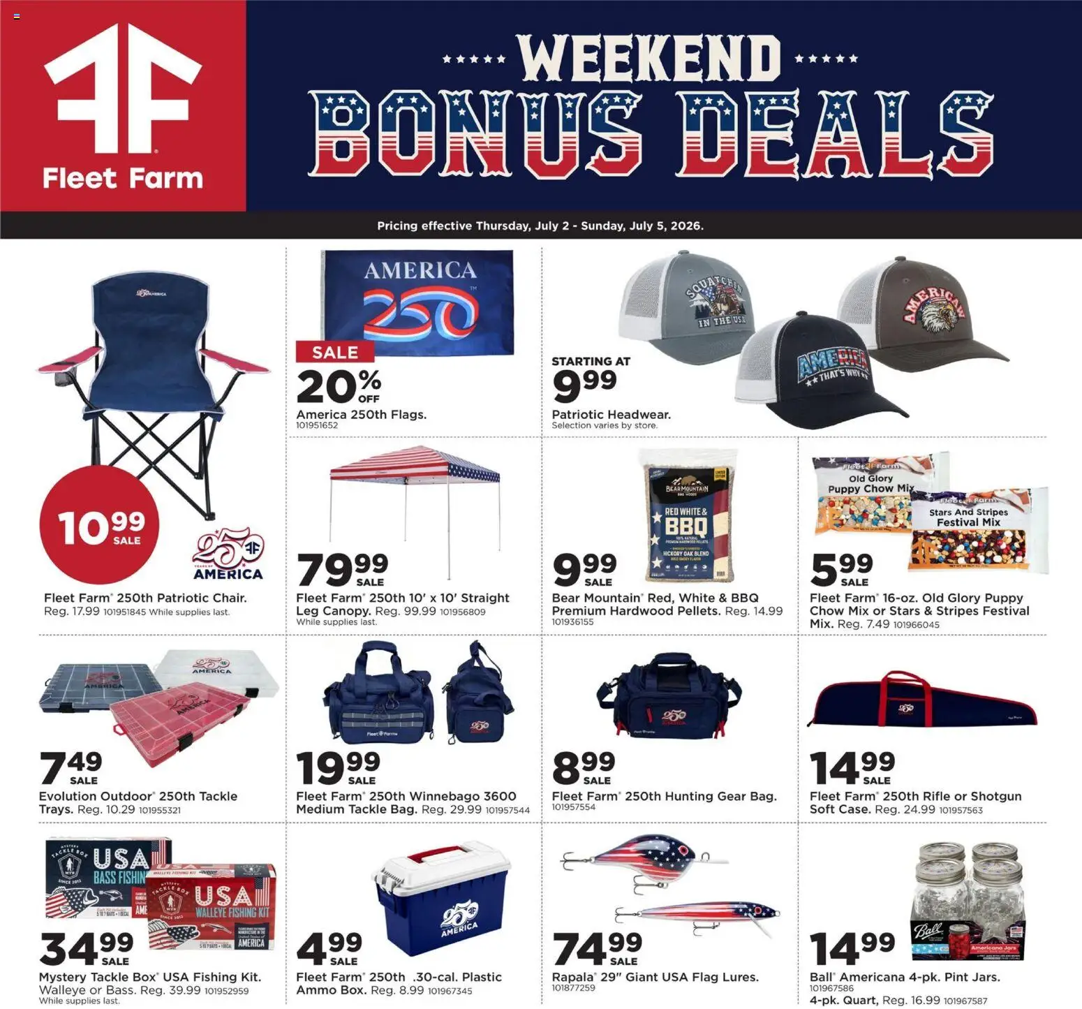Mills Fleet Farm Weekend Ad - valid from 07/02/2026 | Page: 1 | Products: Box, Shotgun, Ammo, Rifle