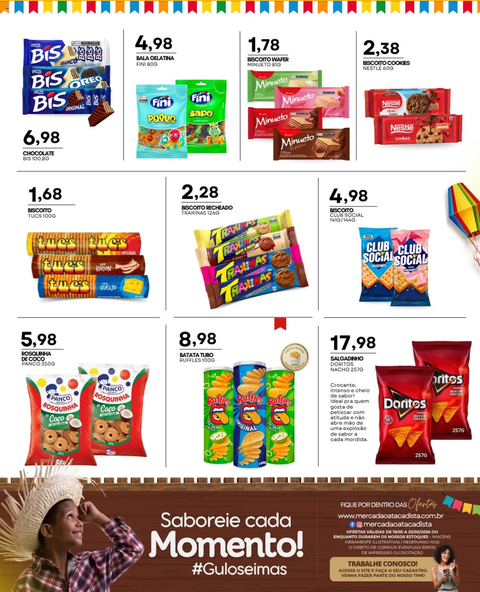 Mercadão Atacadista Folheto - válido de 19.05.2026 | Página: 10 | Produtos: Cebola, Biscoito, Batata, Rosquinha