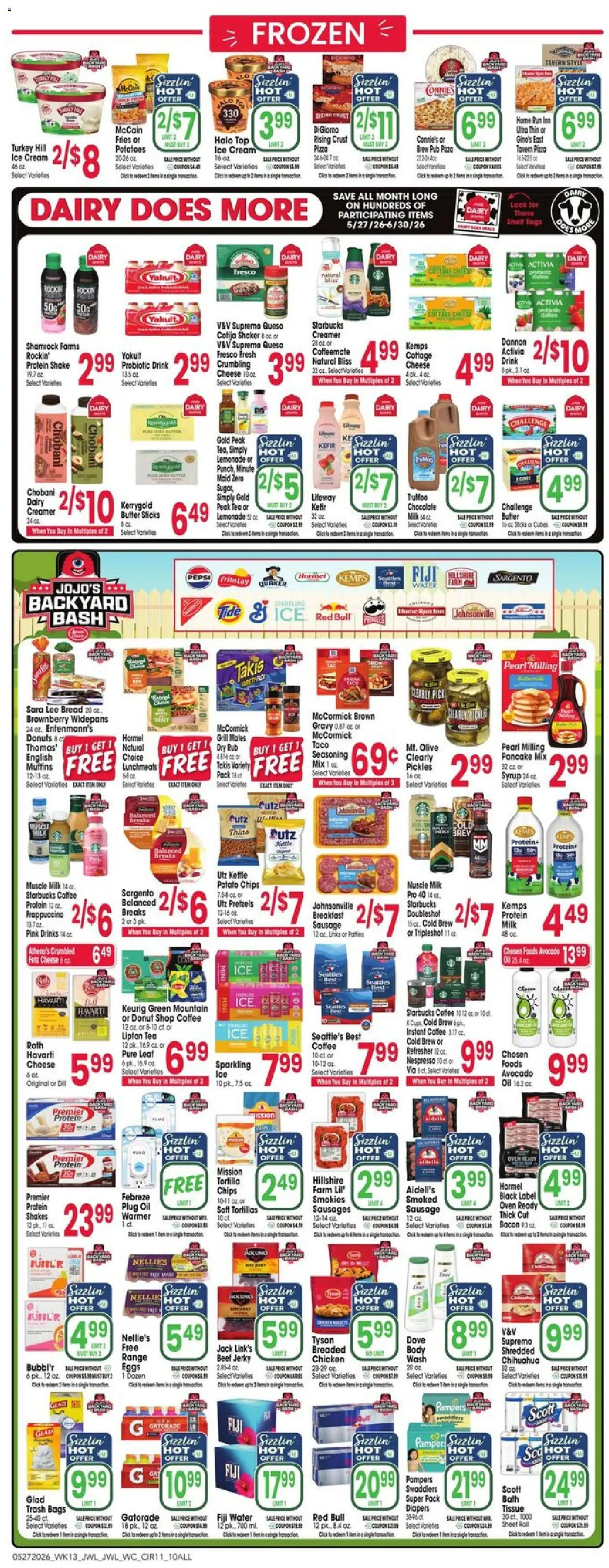 Jewel Osco Weekly Ad - valid from 27.05.2026 | Page: 11 | Products: Bread, Ice cream, Avocado, Grill