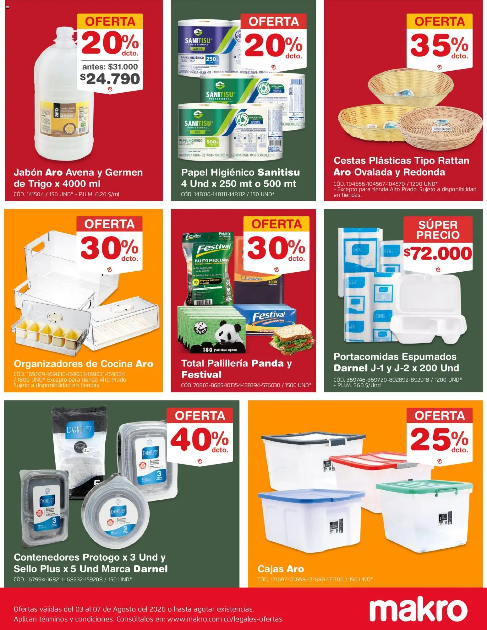 Makro revista - valida desde el 03/08/2026 | Página: 7 | Productos: Avena, Jabón líquido, Peso, Papel higiénico
