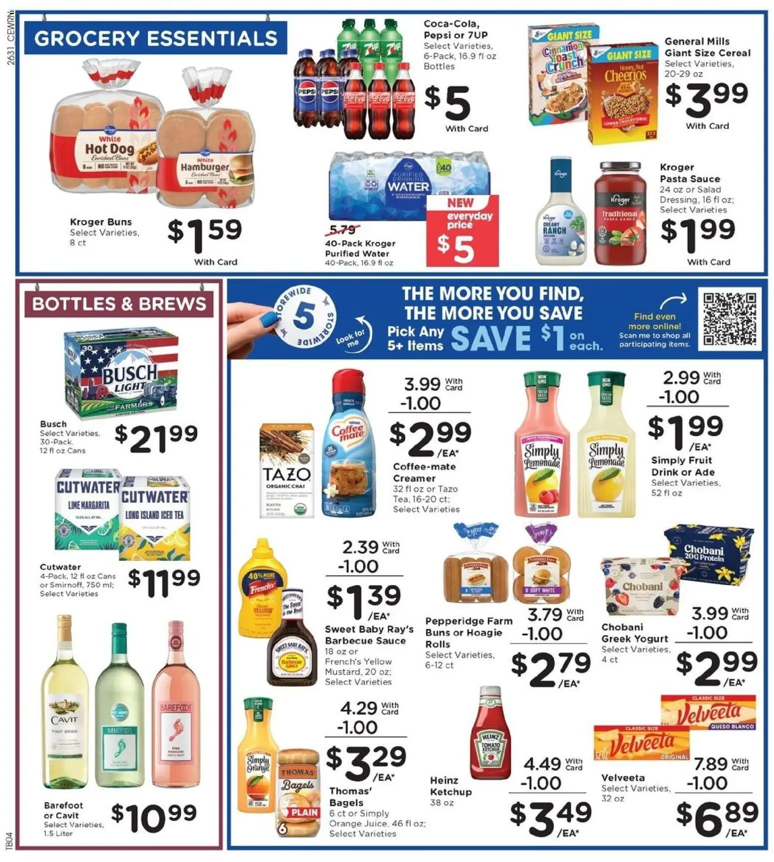 Kroger Weekly Ad - valid from 09/02/2026 | Page: 11 | Products: Pasta, Water, Sauce, Greek yogurt