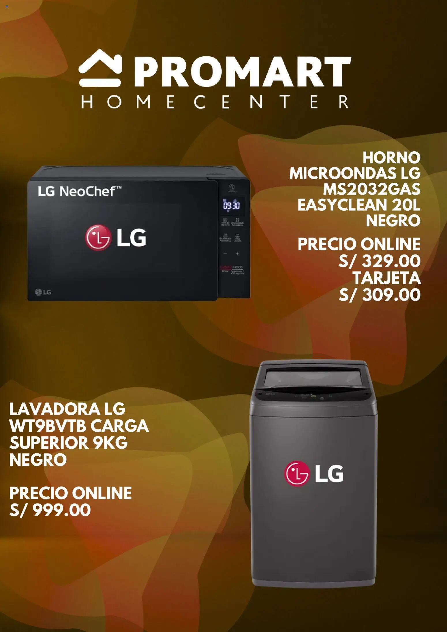 Catálogo Promart válido desde 17/08/2026 | Página: 5 | Productos: Lavadora, Horno, Horno microondas, Microondas