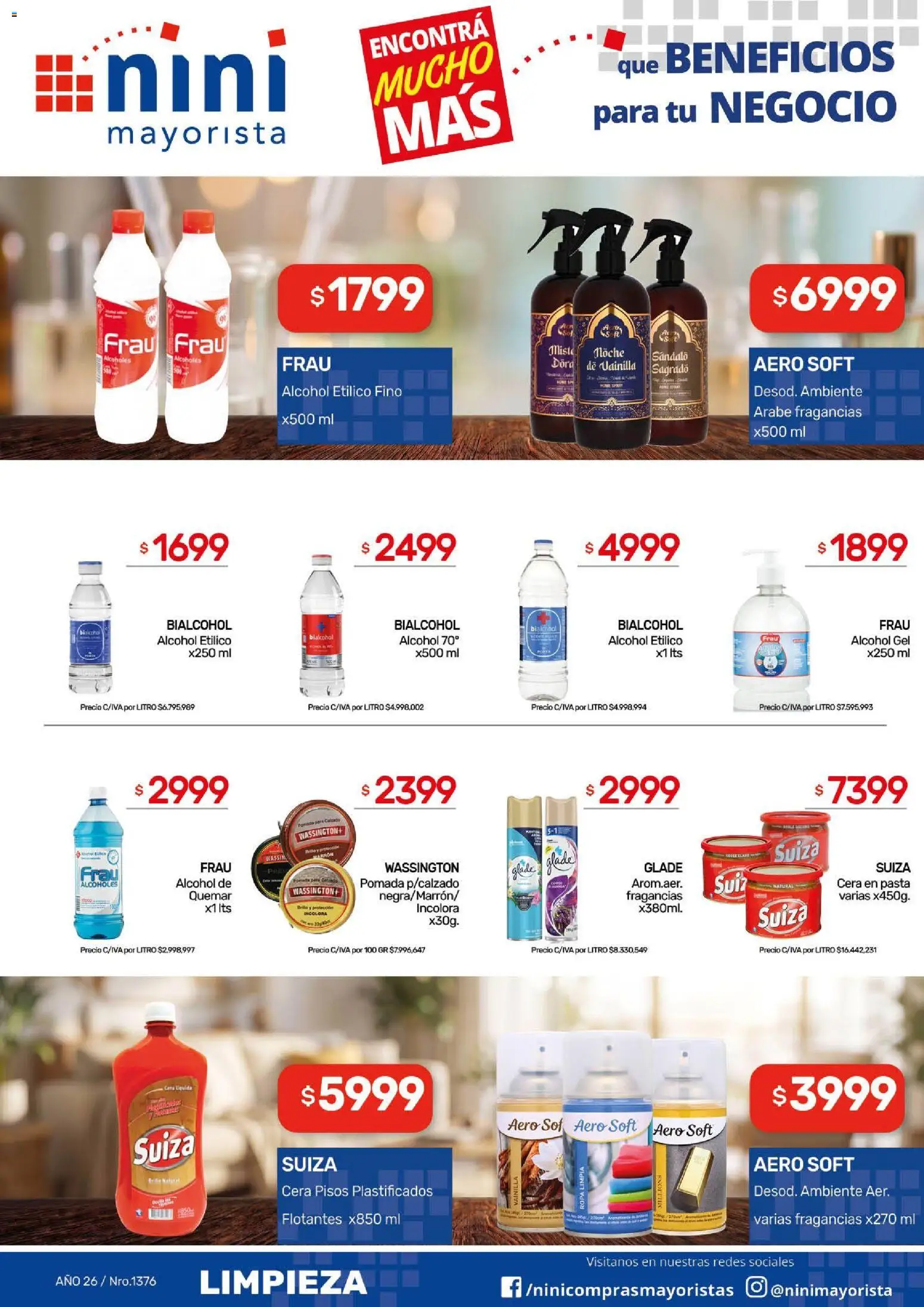 NINI Mayorista catálogo │ válido desde el 07/09/2026 | Página: 16 | Productos: Pomada, Vainilla, Cera, Alcohol