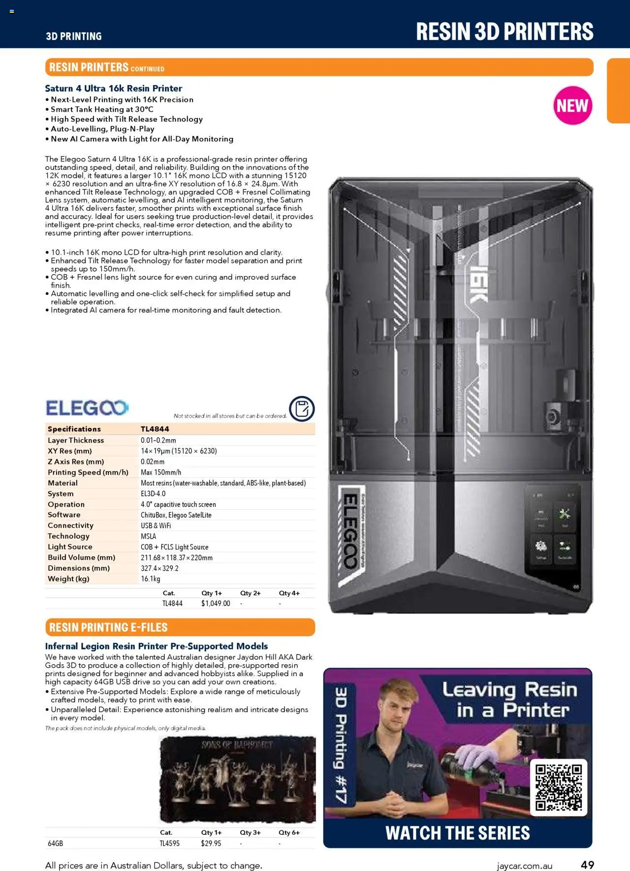 Jaycar catalogue - valid from 09/07/2025 | Page: 49 | Products: Light, Digital, Printer, Weight