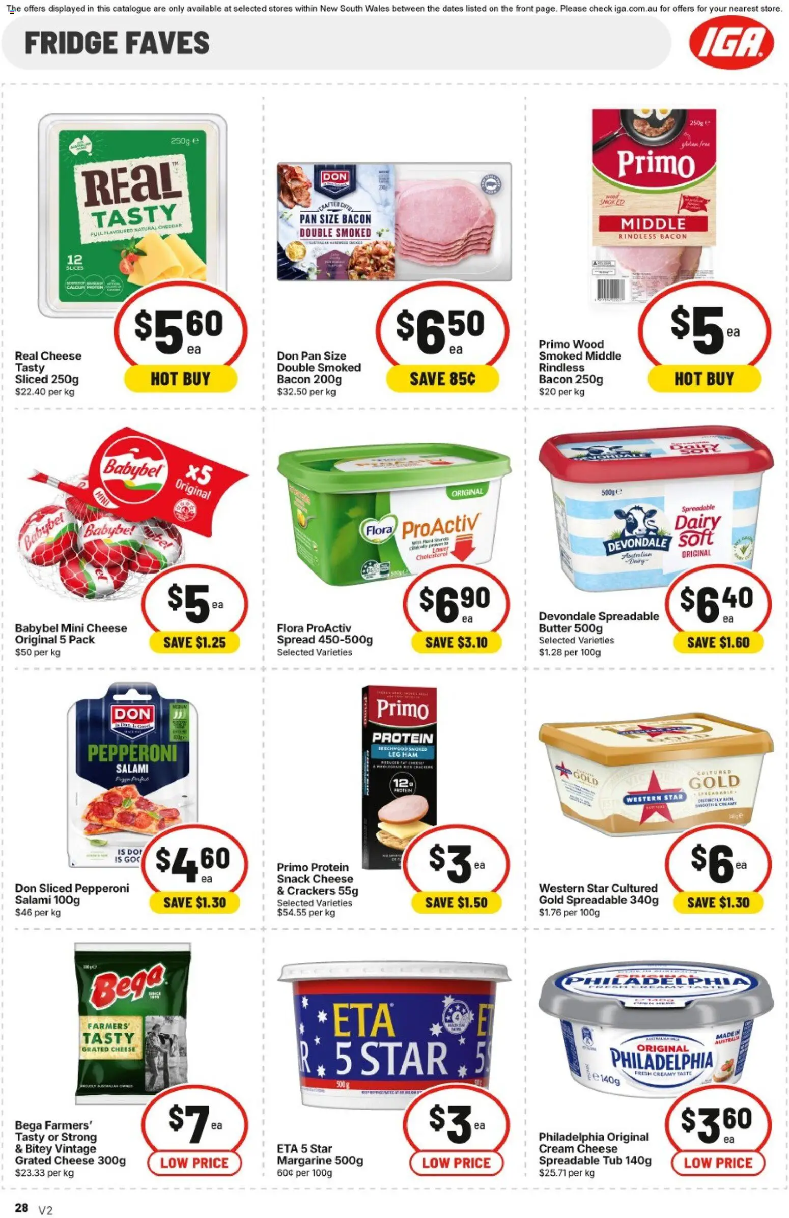 IGA catalogue - valid from 22/07/2026 | Page: 27 | Products: Butter, Salami, Ham, Fridge