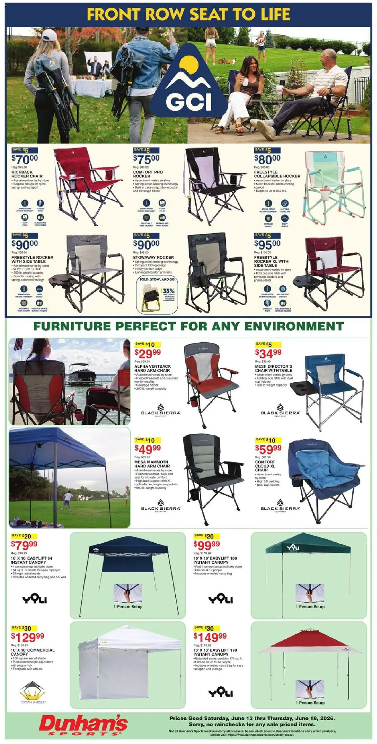 Dunham's Sports Weekly Ad - valid from 13.06.2026 | Page: 3 | Products: Chair, Pads, Hub, Phone