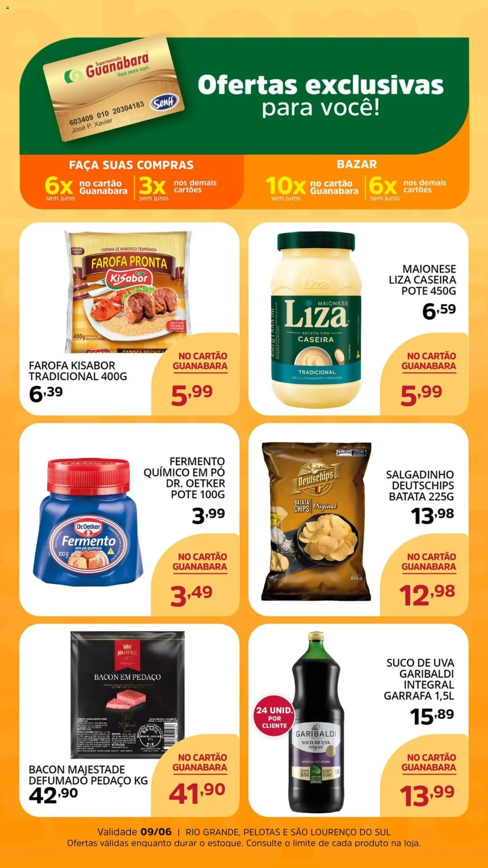Supermercado Guanabara Folheto - válido de 29.05.2026 | Página: 1 | Produtos: Pó, Farinha de mandioca, Batata, Farofa