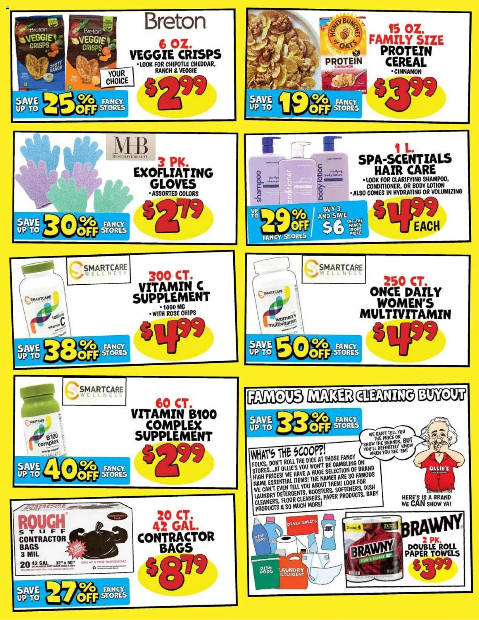 Ollie's Ad 2 - valid from 09/17/2026 | Page: 3 | Products: Multivitamin, Shampoo, Detergent, Gloves