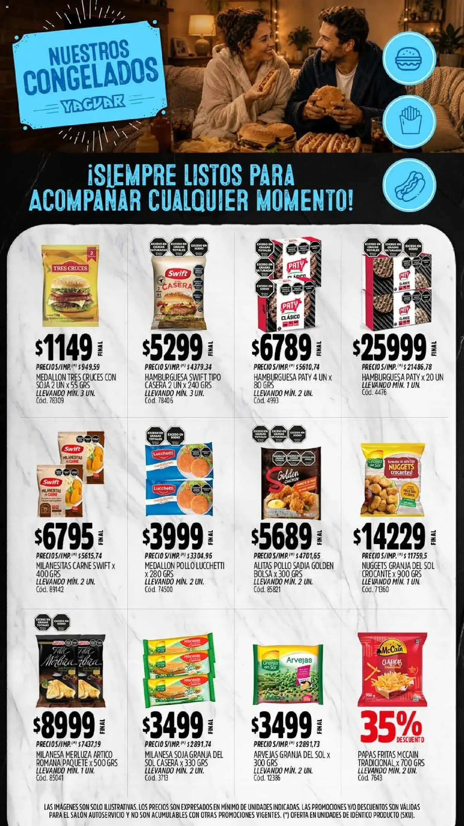 Yaguar - Oferta Semanal Santa Fé │ válido desde el 03/08/2026 | Página: 11 | Productos: Bolsa, Milanesa, Arvejas, Papas fritas