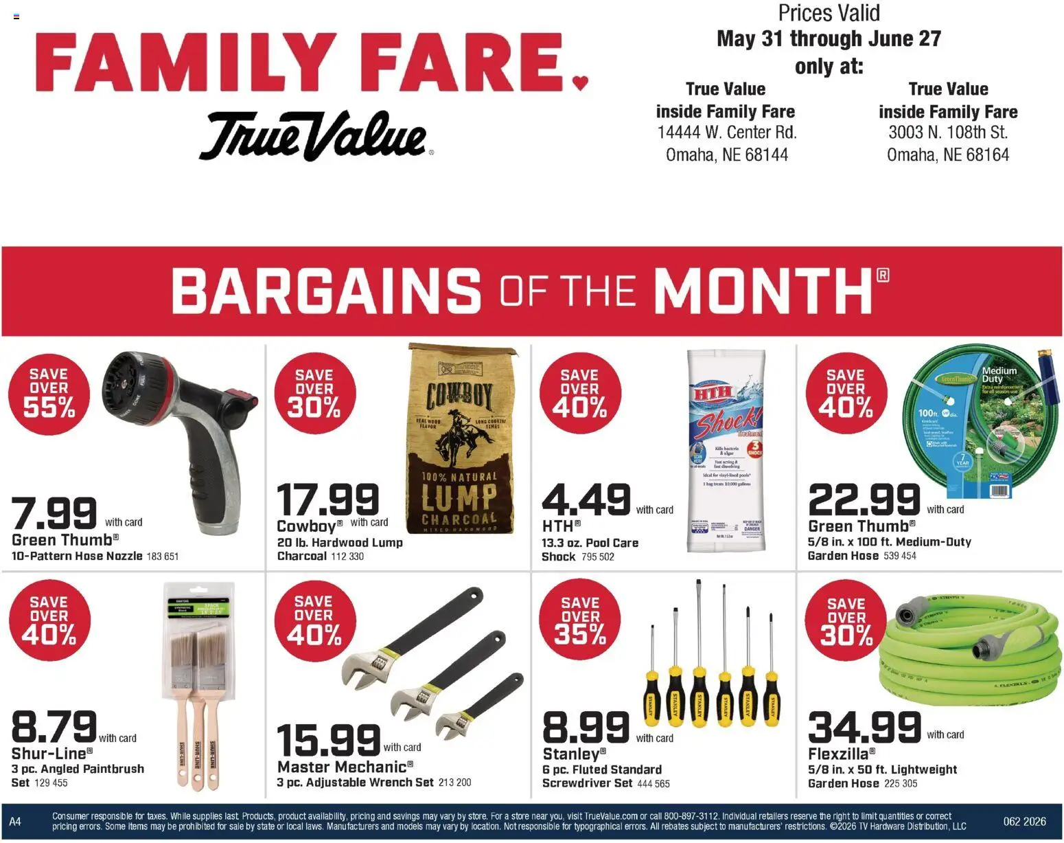 Family Fare True Value Ad - valid from 31.05.2026 | Page: 4 | Products: Screwdriver, Shock, Tv, Bag