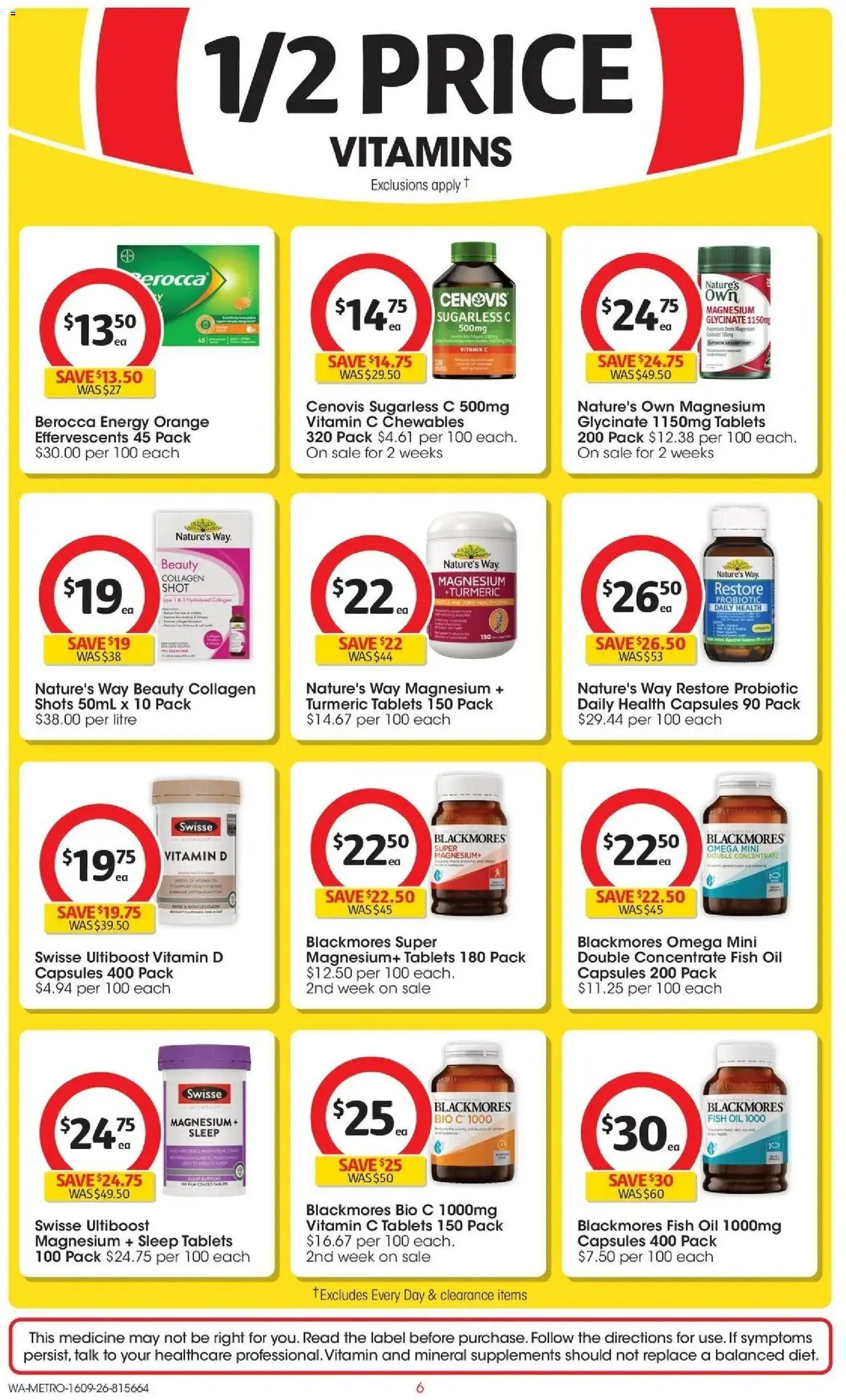 ﻿Coles catalogue valid from 16/09/2026 > Online Australia | Page: 6 | Products: Capsules, Fish oil, Collagen, Vitamin