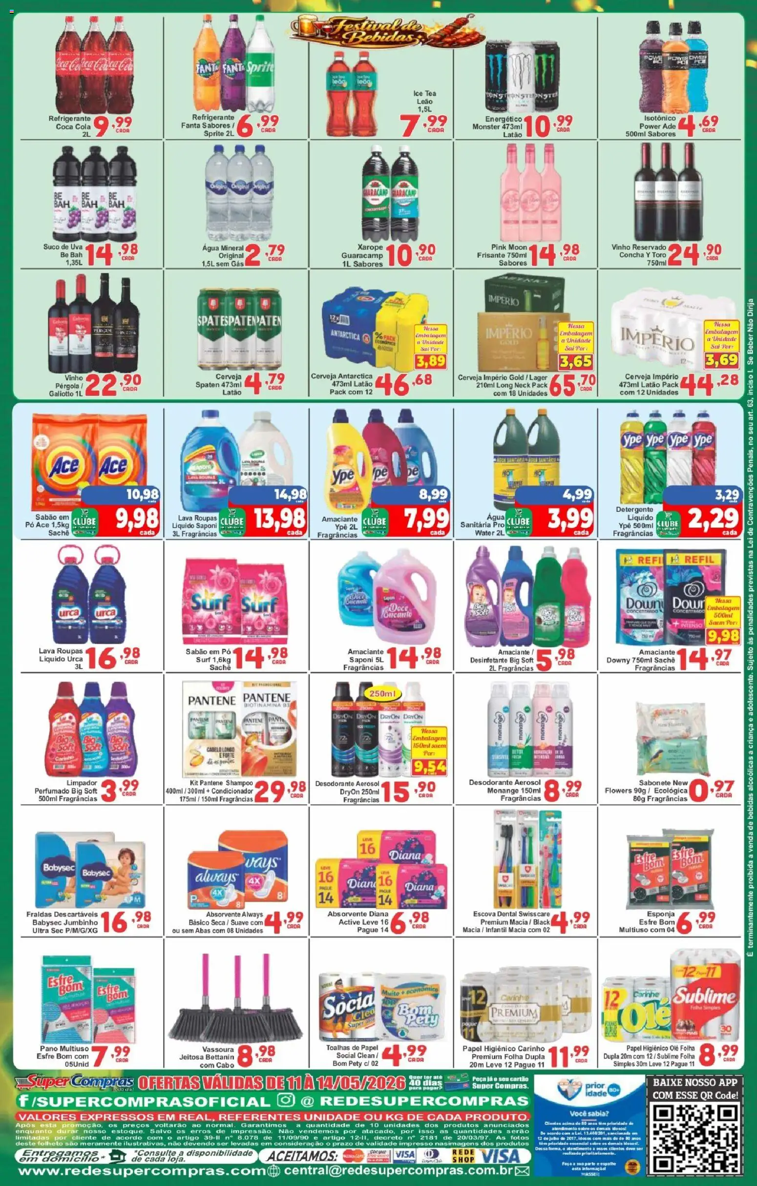 Rede Super Compras Folheto - válido de 11.05.2026 | Página: 4 | Produtos: Escova, Suco, Cerveja, Água mineral