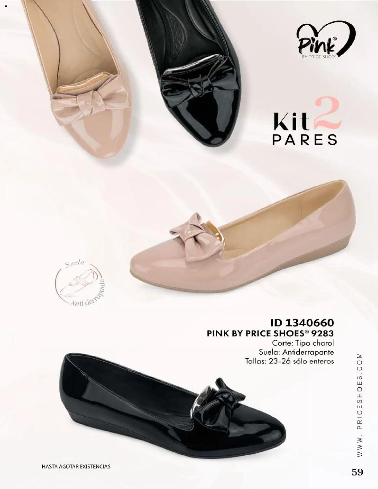 Nuevas ofertas de Price Shoes válidas en toda la República Mexicana desde el 09.05.2026. ¡Encuentra las mejores ofertas en Price Shoes catálogo Especial Vestir! | Página: 59