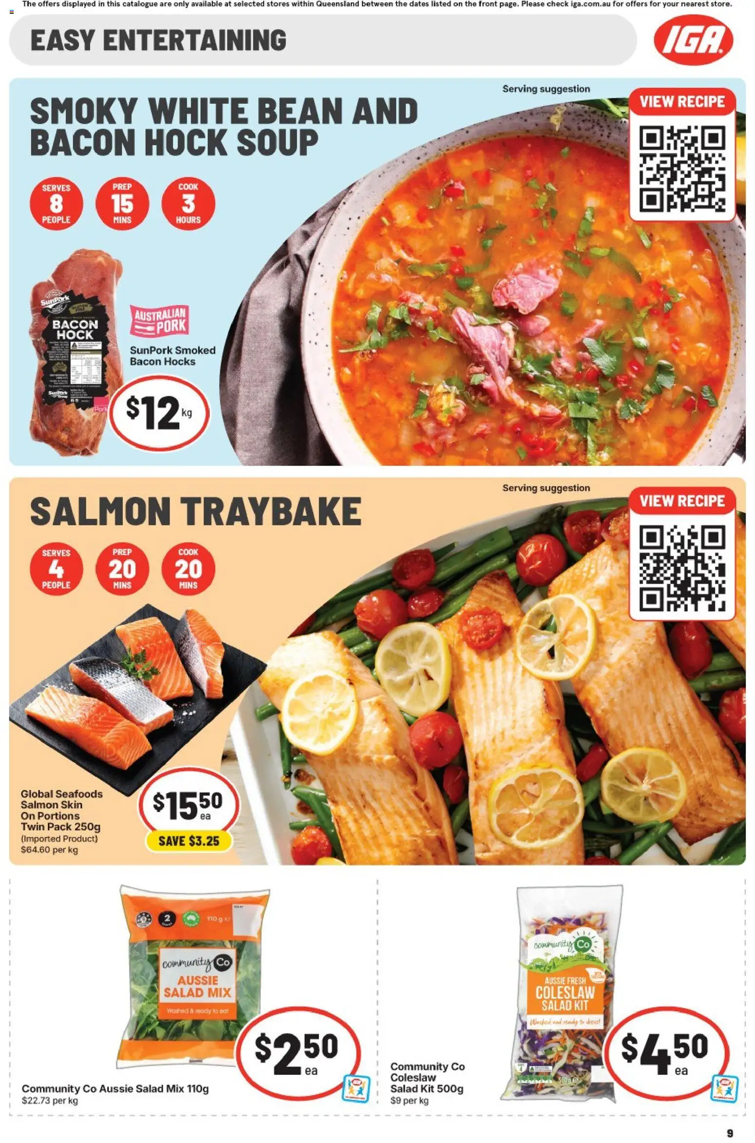 IGA catalogue - valid from 22/07/2026 | Page: 9 | Products: Dress, Salad, Salmon, Soup