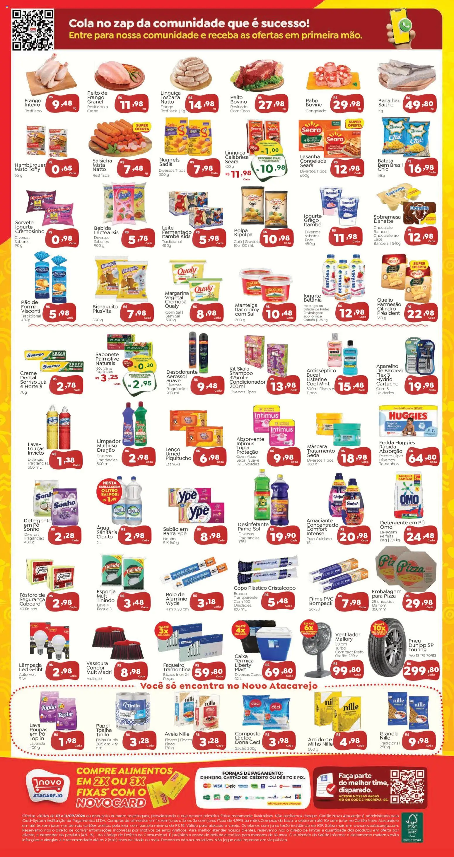 Novo Atacarejo Folheto - válido de 07/09/2026 | Página: 2 | Produtos: Esponja, Condicionador, Leite, Café
